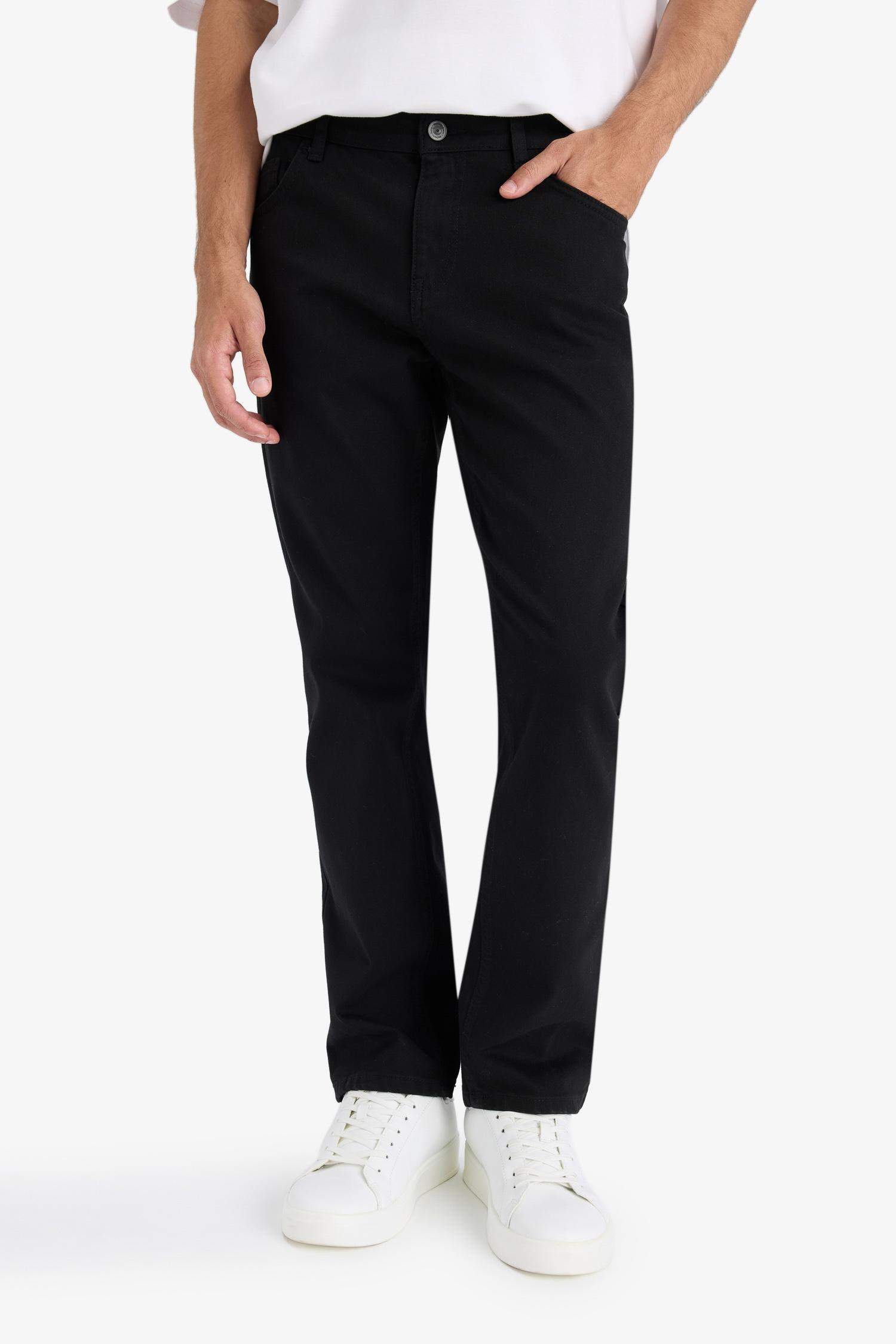 Sergio Regular Fit Normal Kalıp Normal Bel Boru Paça Siyah Jean Pantolon