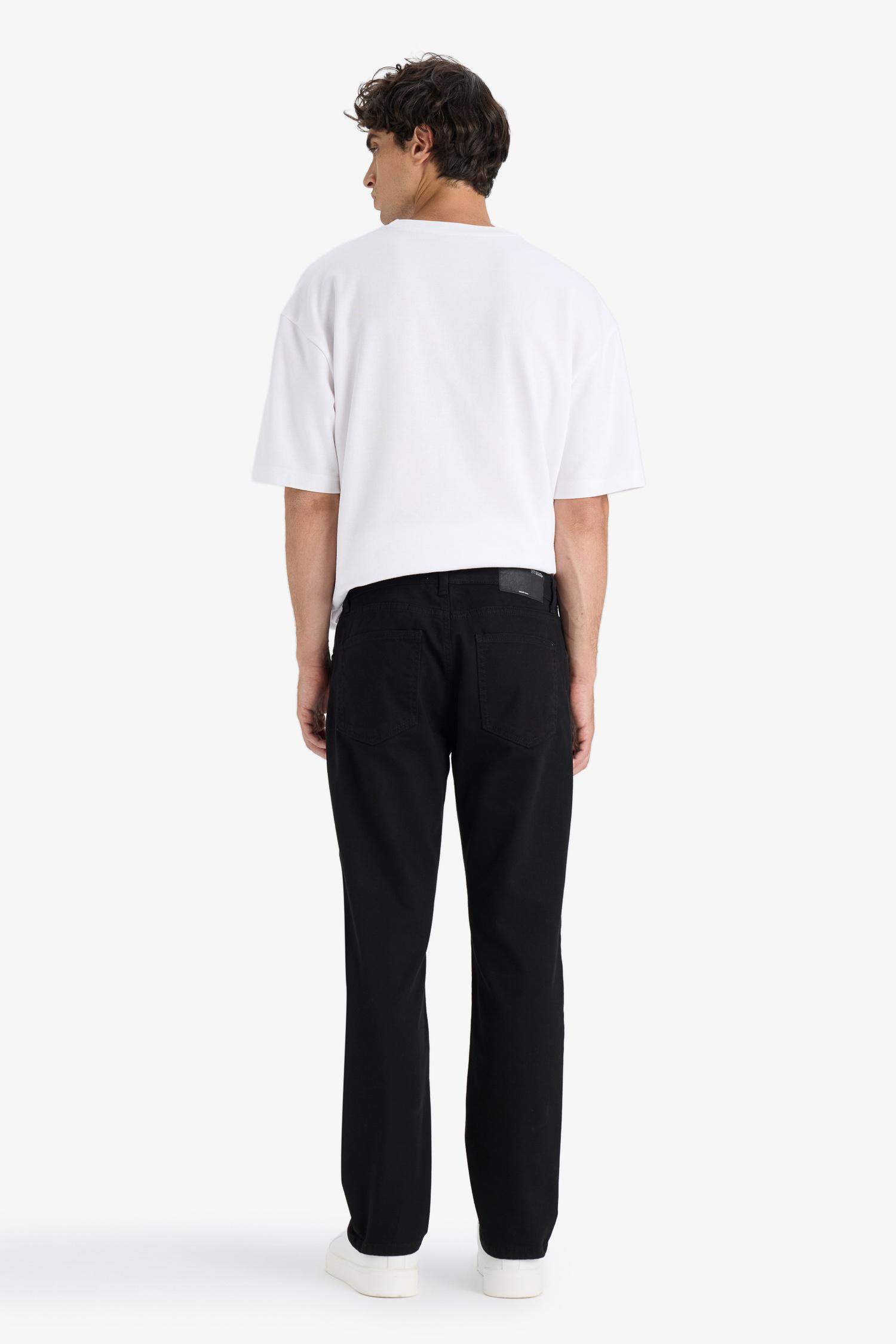 Sergio Regular Fit Normal Kalıp Normal Bel Boru Paça Siyah Jean Pantolon