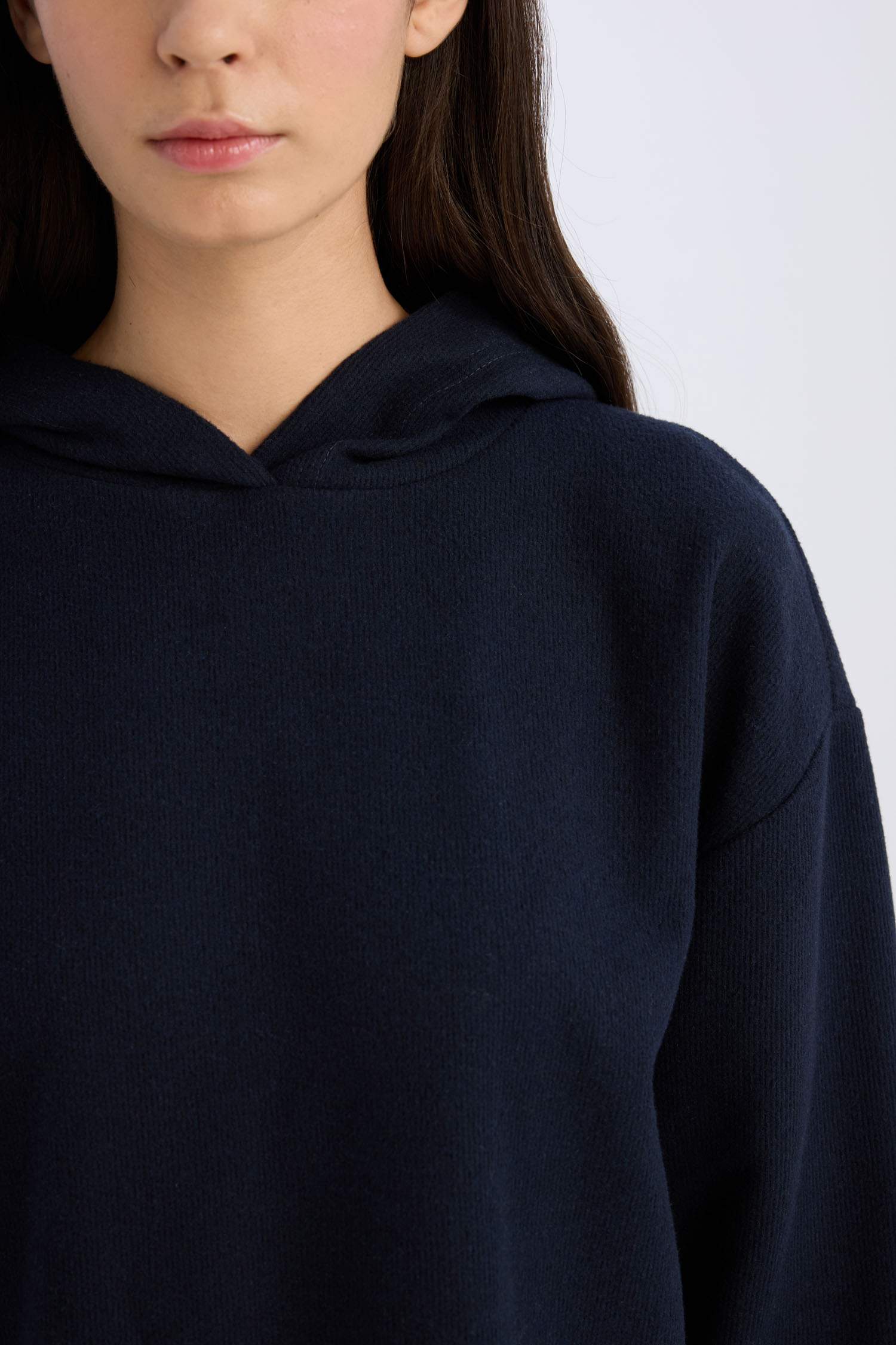 Relax Fit Kapüşonlu Basic Düz Sweatshirt
