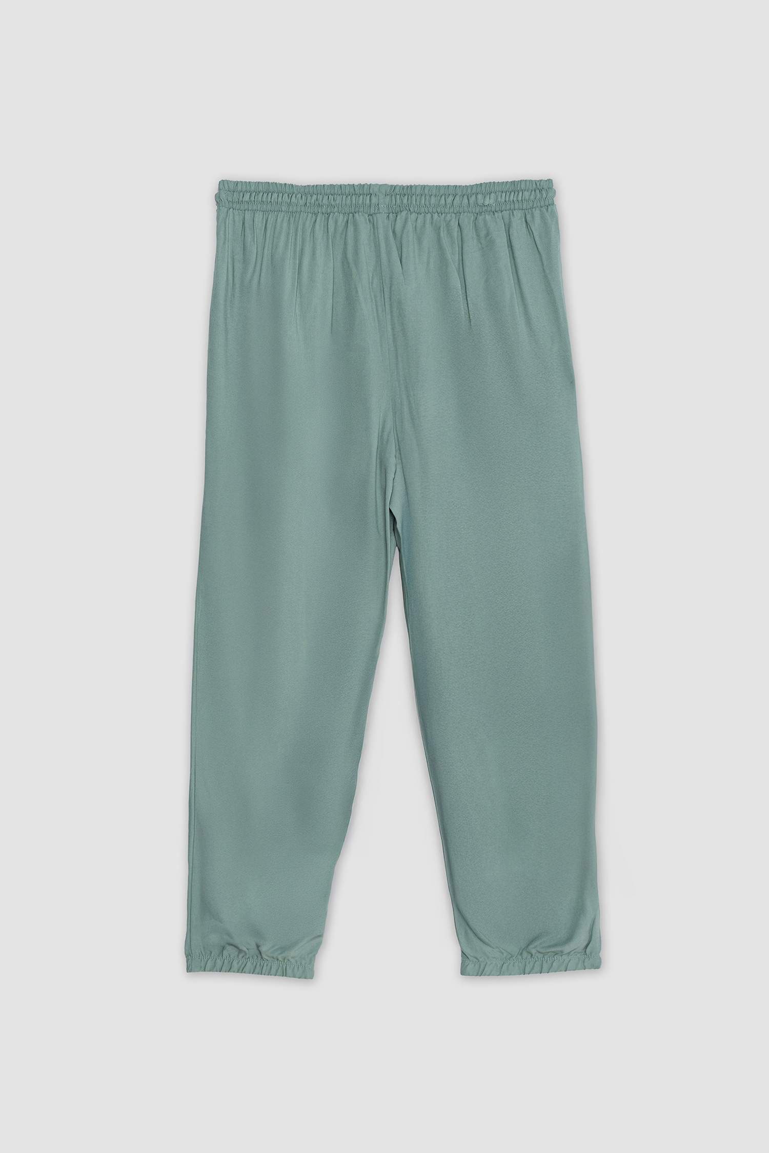 Jogger Fit Regular Waist Ankle Length Viscose Trousers