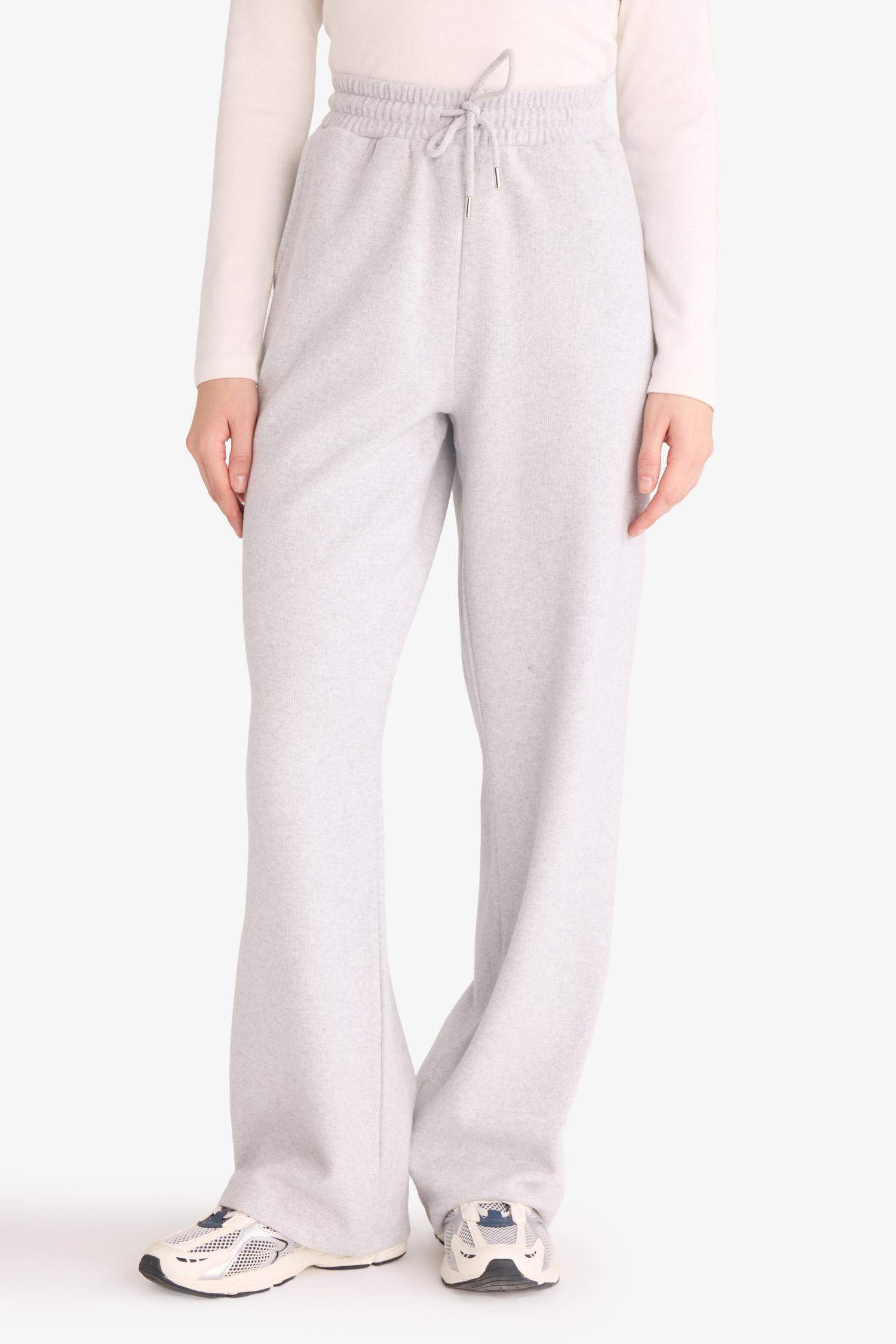 بنطلون سويت بانتس وايد ليج برجل واسع برباط