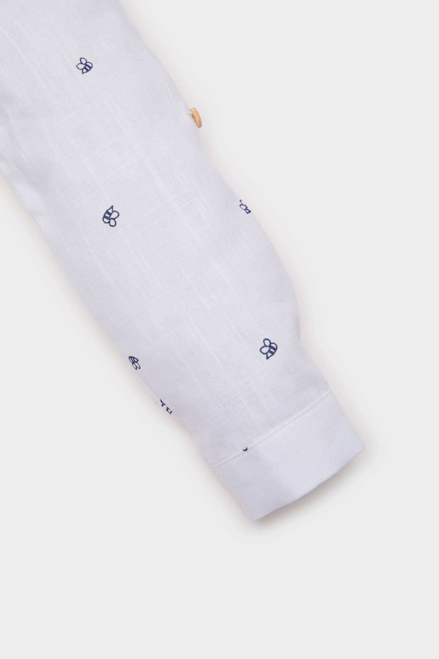 قميص ولادي بوبلين ردن طويل قصة عادية