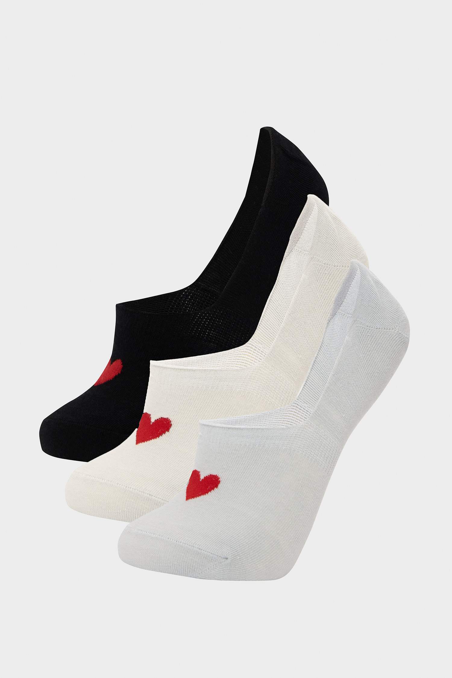 Lot de 3 paires de Chaussettes ballerines en coton pour femme