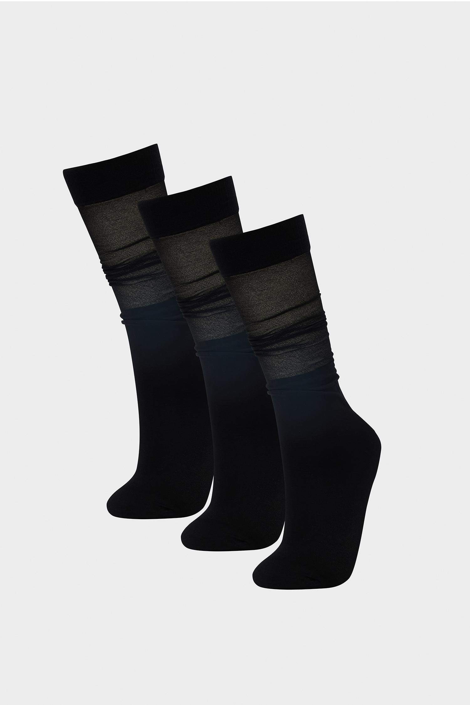 Kadın 3'lü 40 Denye Diz Altı Çorap