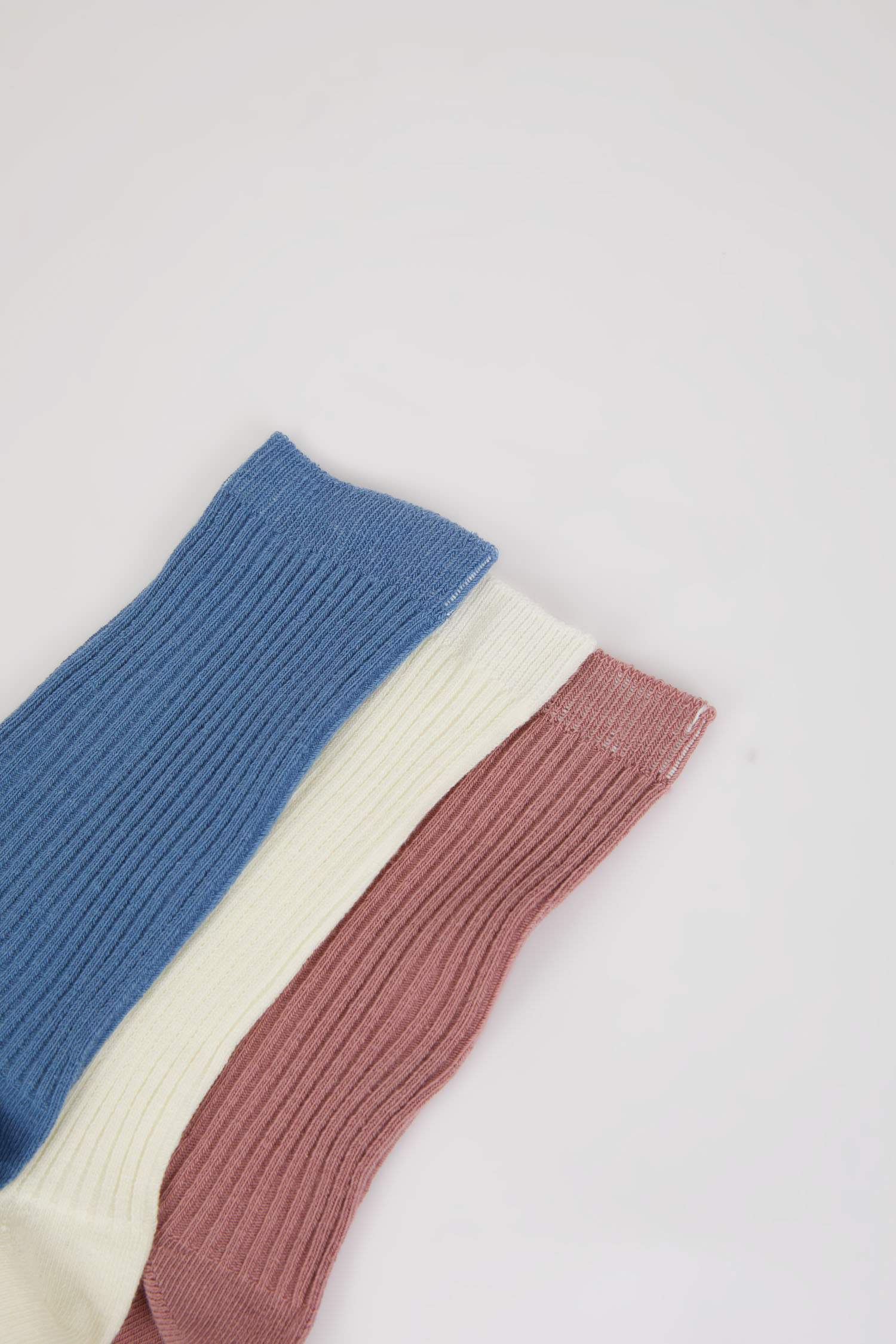 Woman Comfortable Elastic 3 Piece Cotton Long Socks