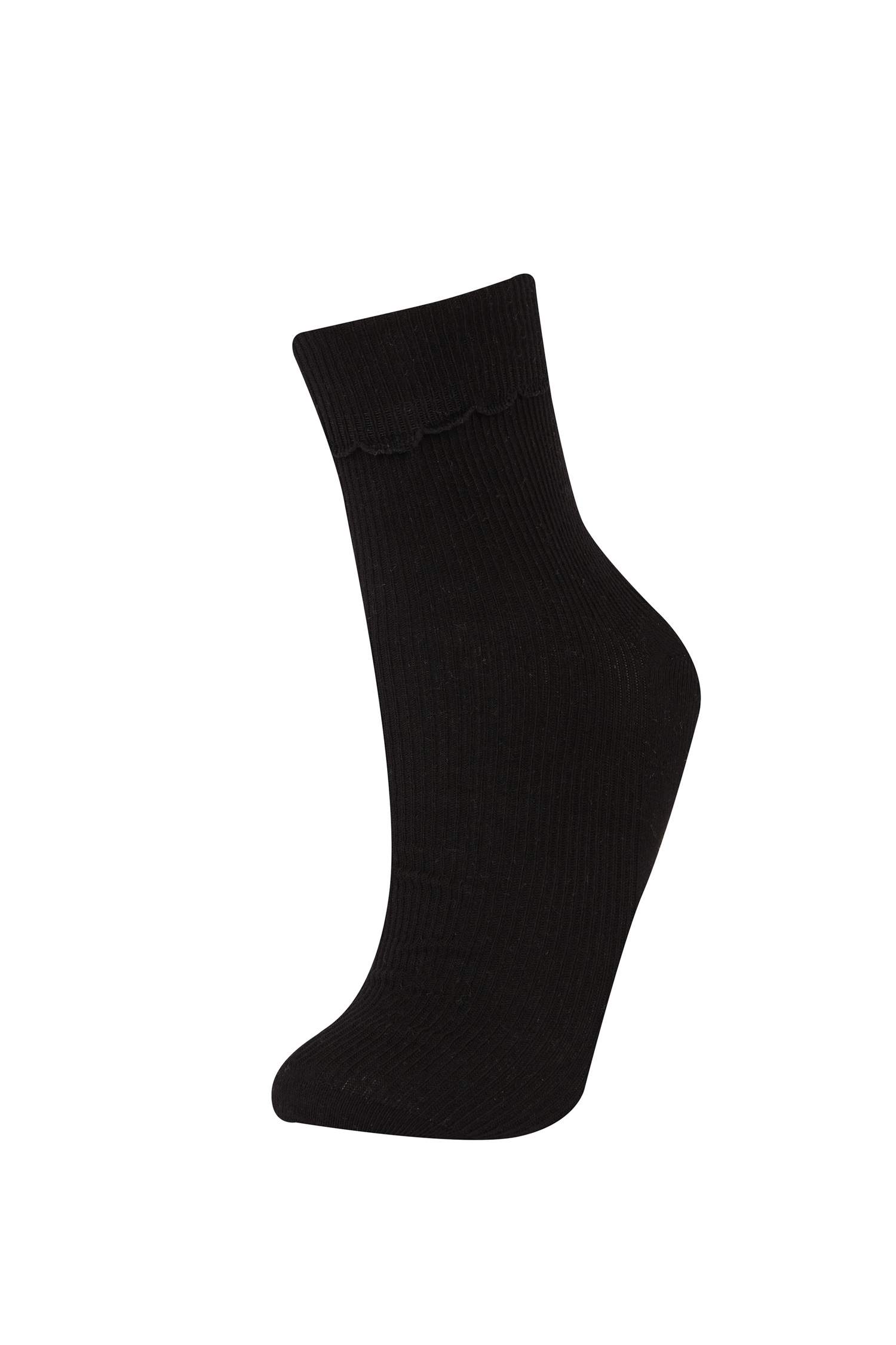 Женские два хлопковых длинных носка с бантом