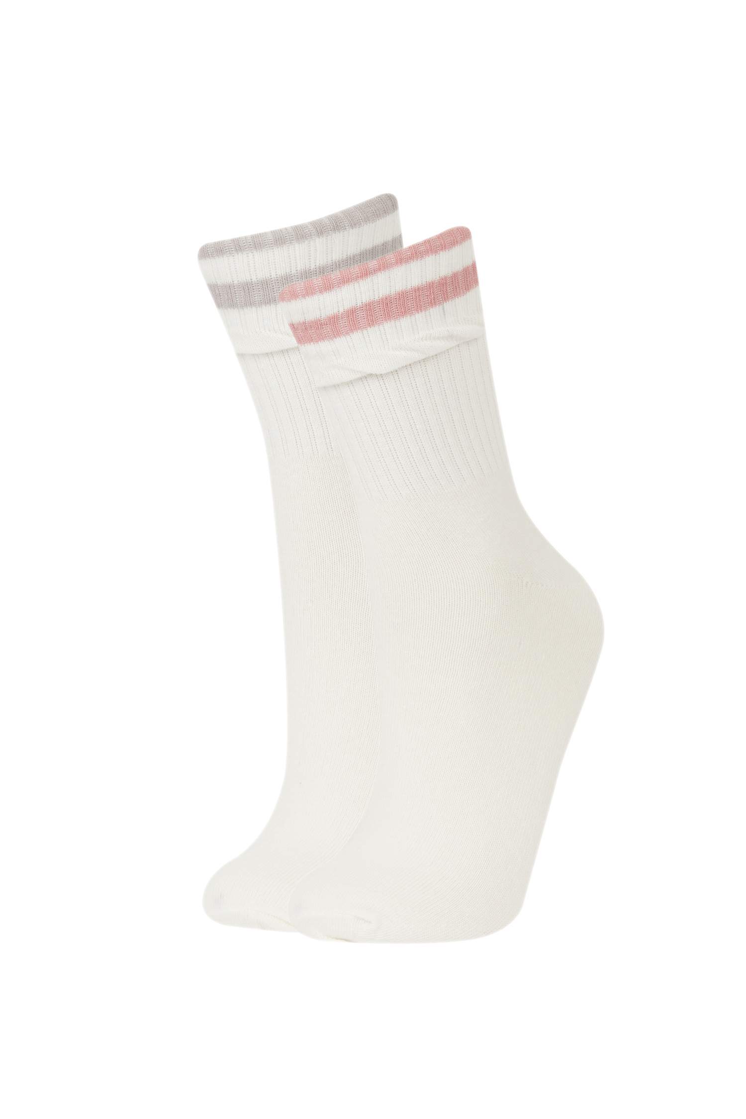 Kadın 2'li Pamuklu Uzun Çorap