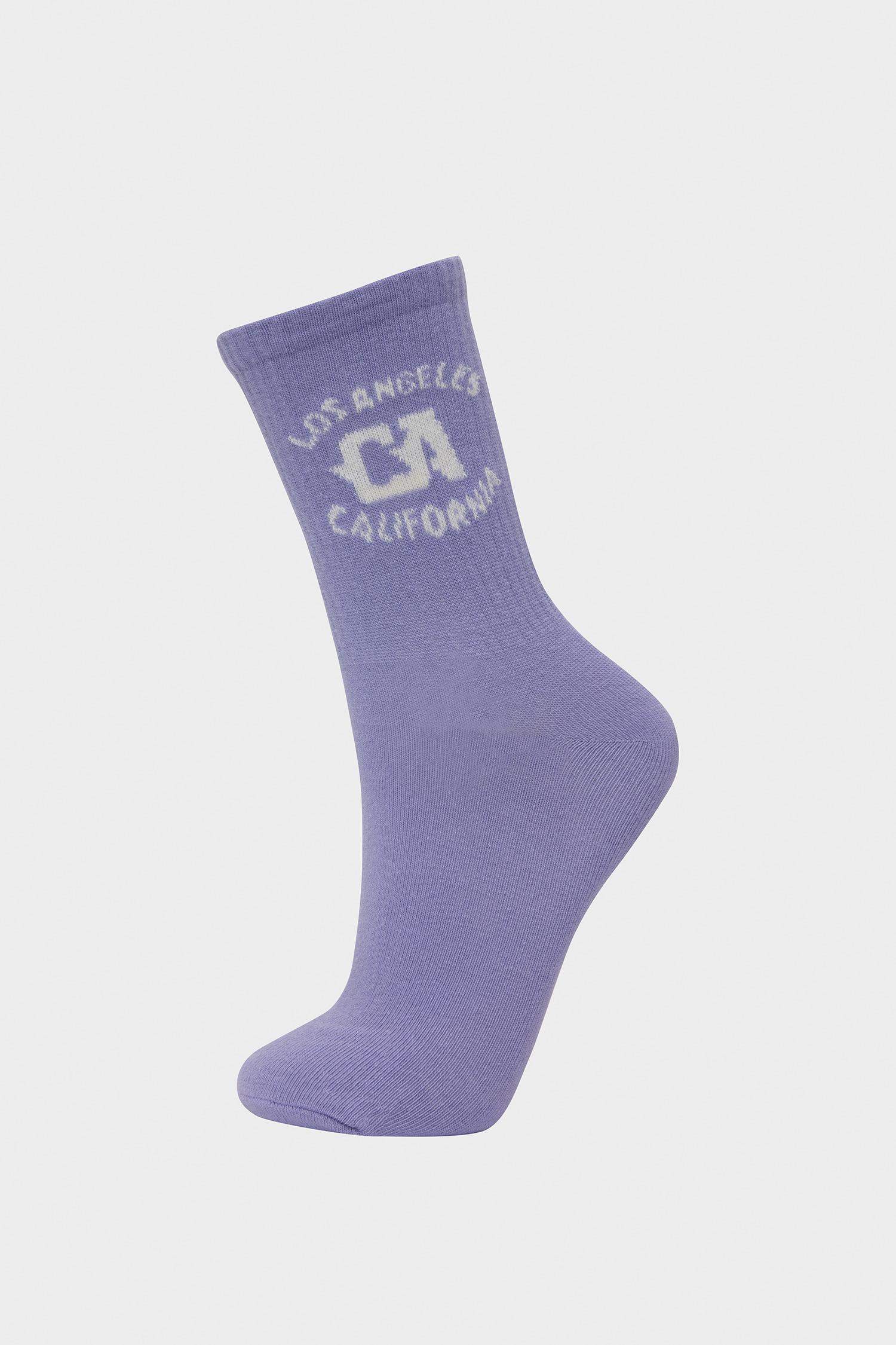 جوارب طويلة قطن نسائي - 5 قطع