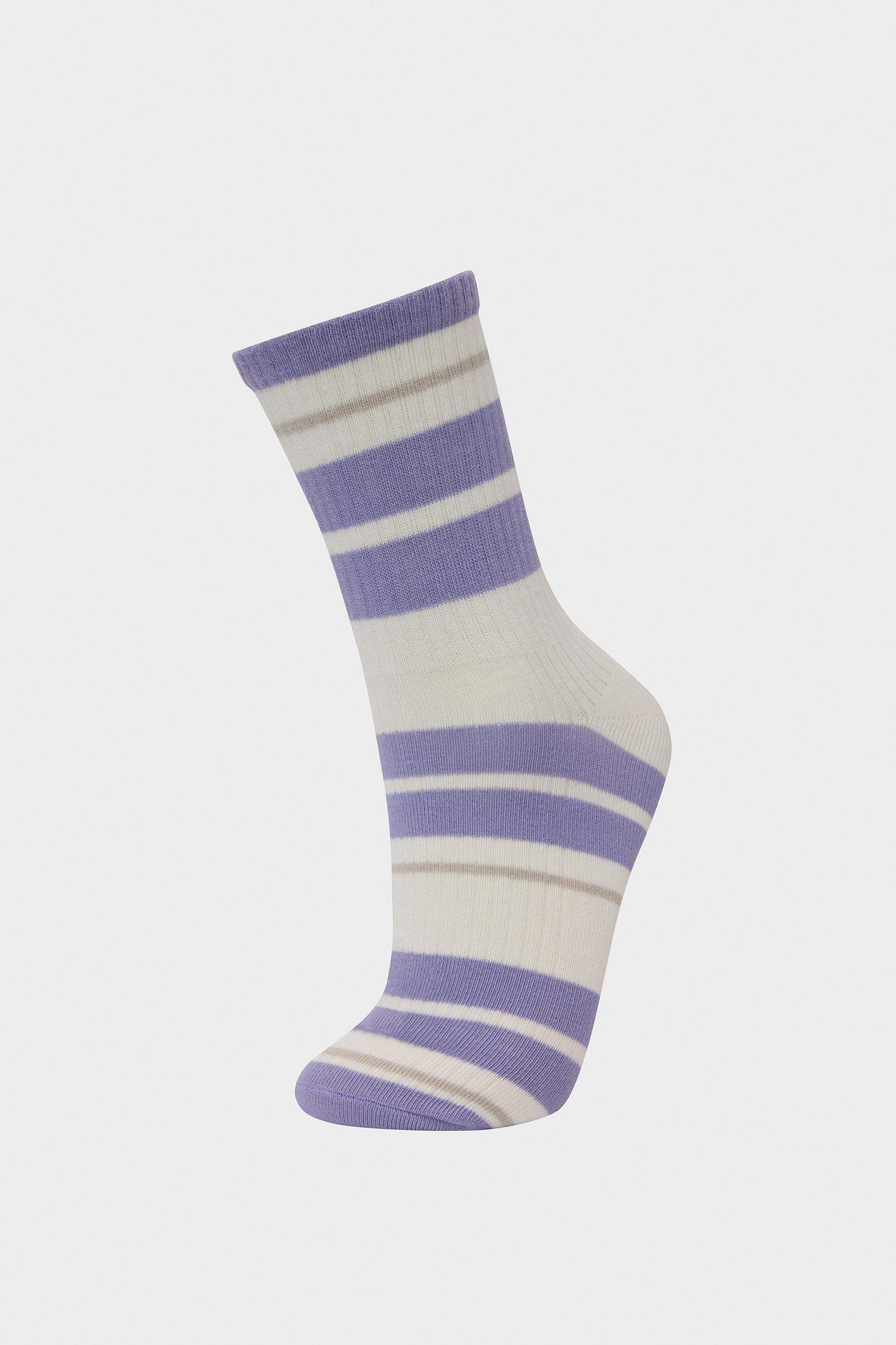 جوارب طويلة قطن نسائي - 5 قطع