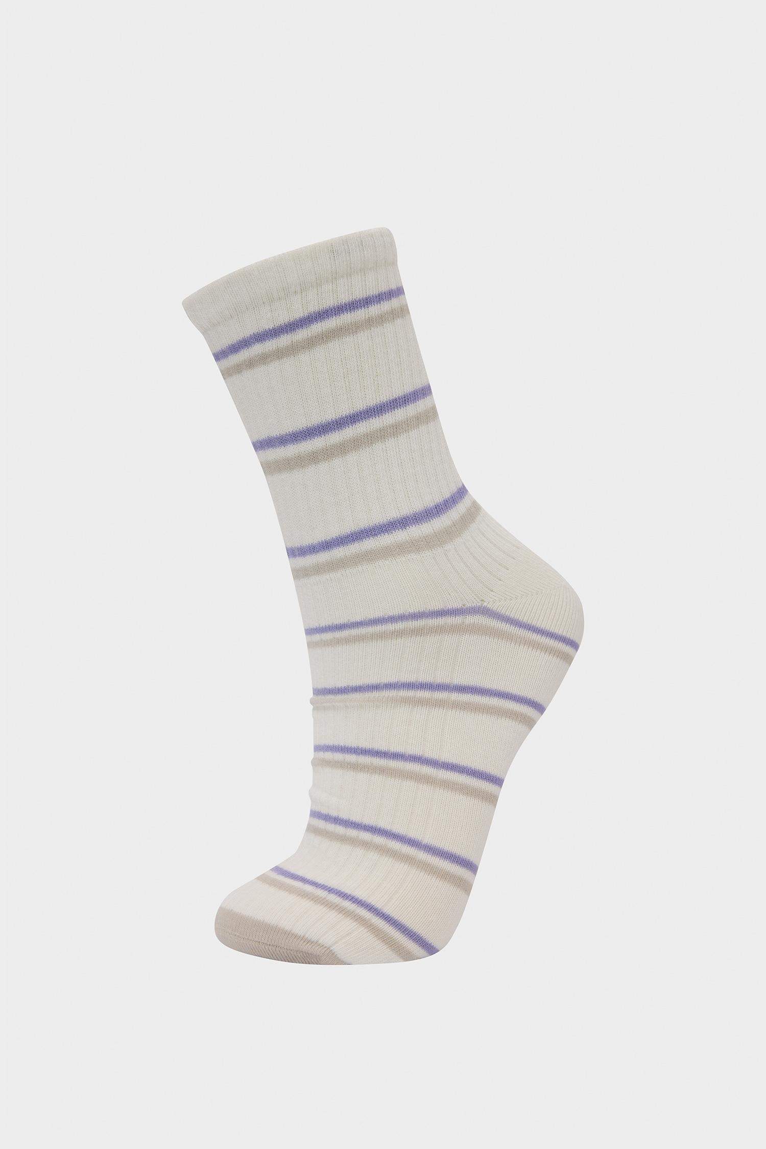 جوارب طويلة قطن نسائي - 5 قطع