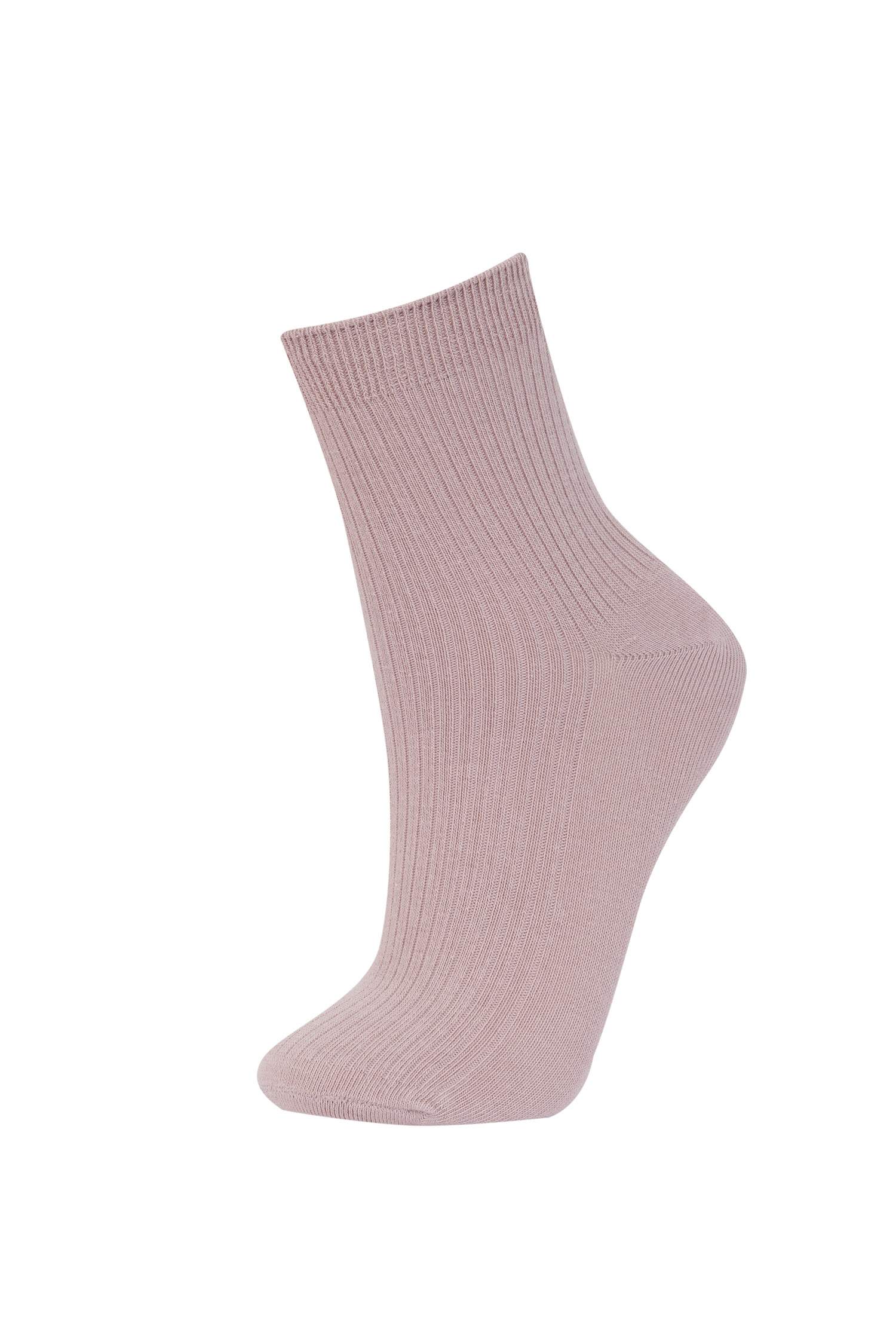 Kadın Rahat Lastikli 5'li Pamuklu Soket Çorap