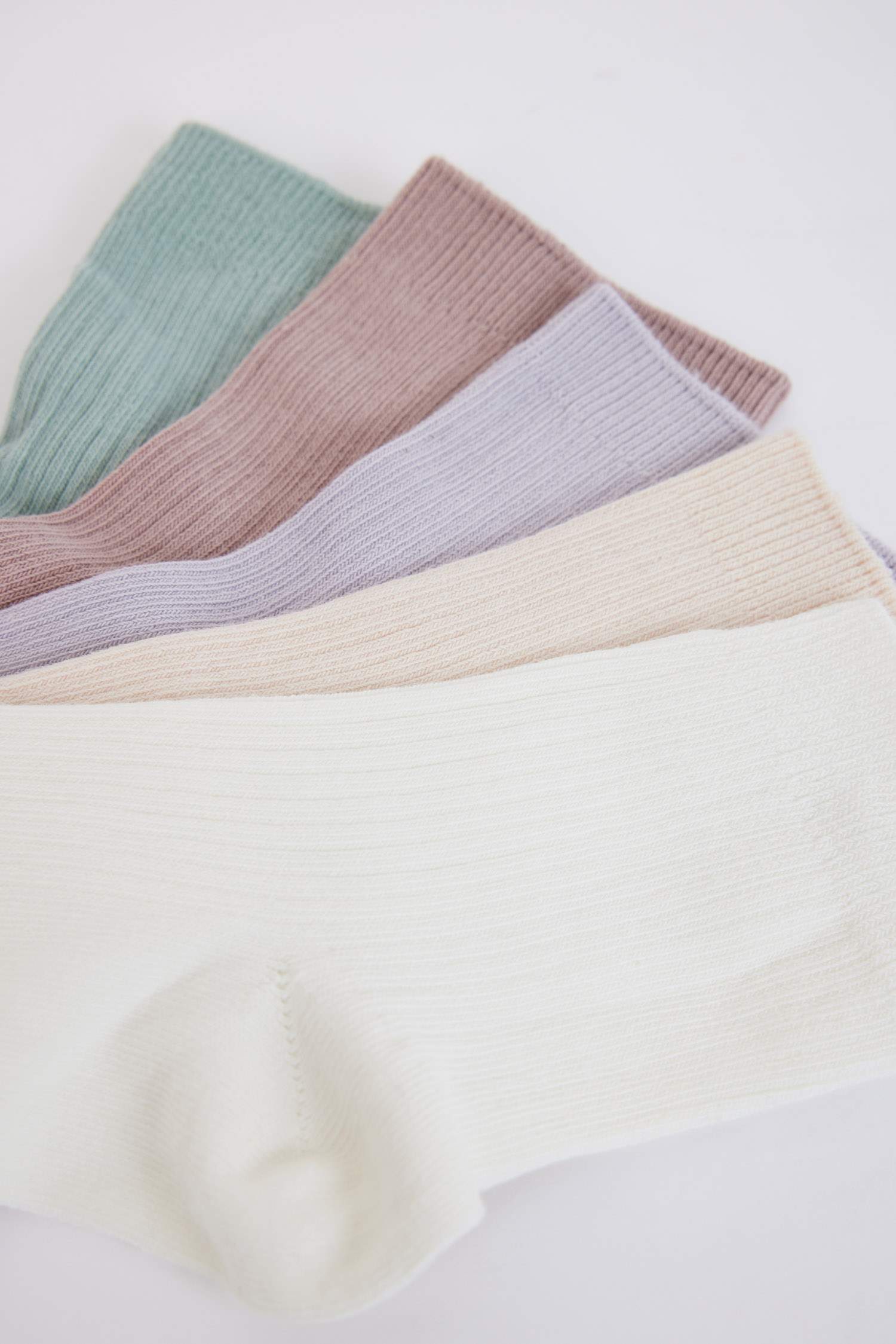 Kadın Rahat Lastikli 5'li Pamuklu Soket Çorap