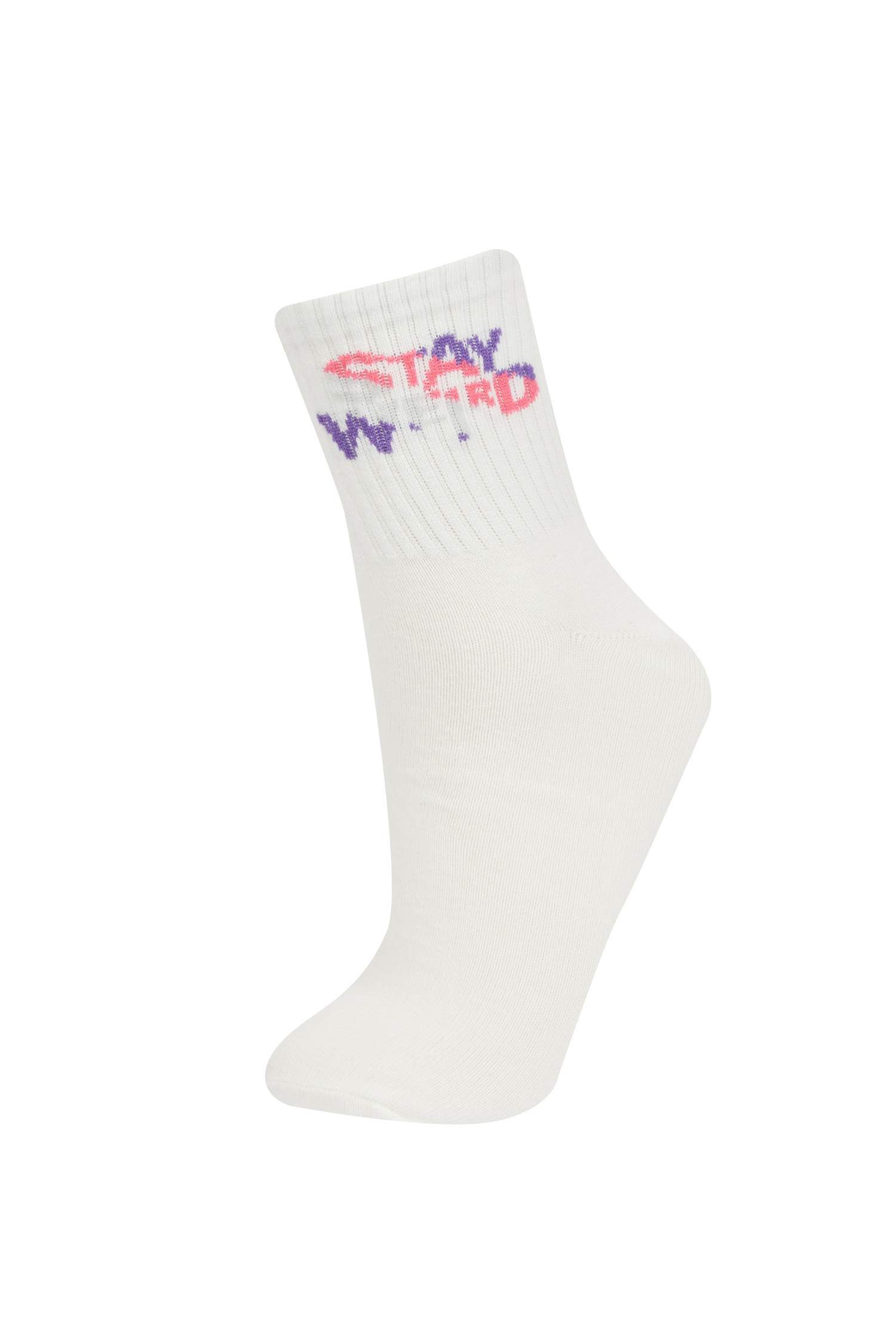 Woman Slogan 3 piece Short Socks
