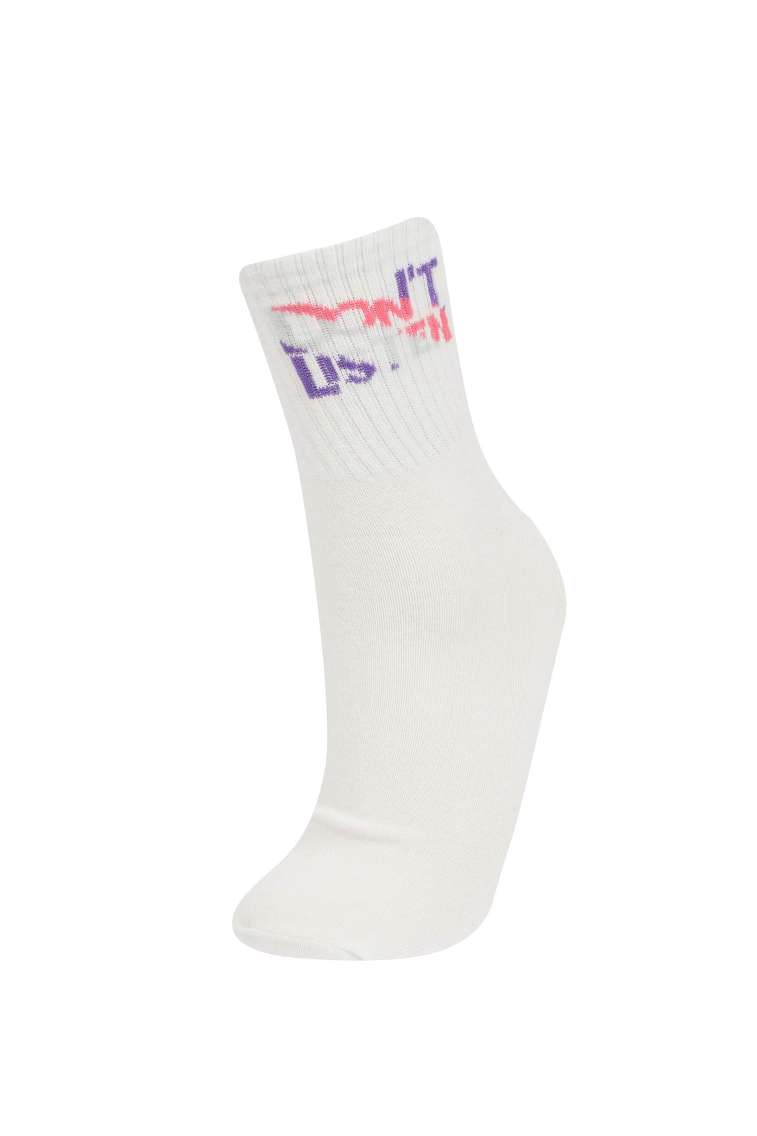 Woman Slogan 3 piece Short Socks