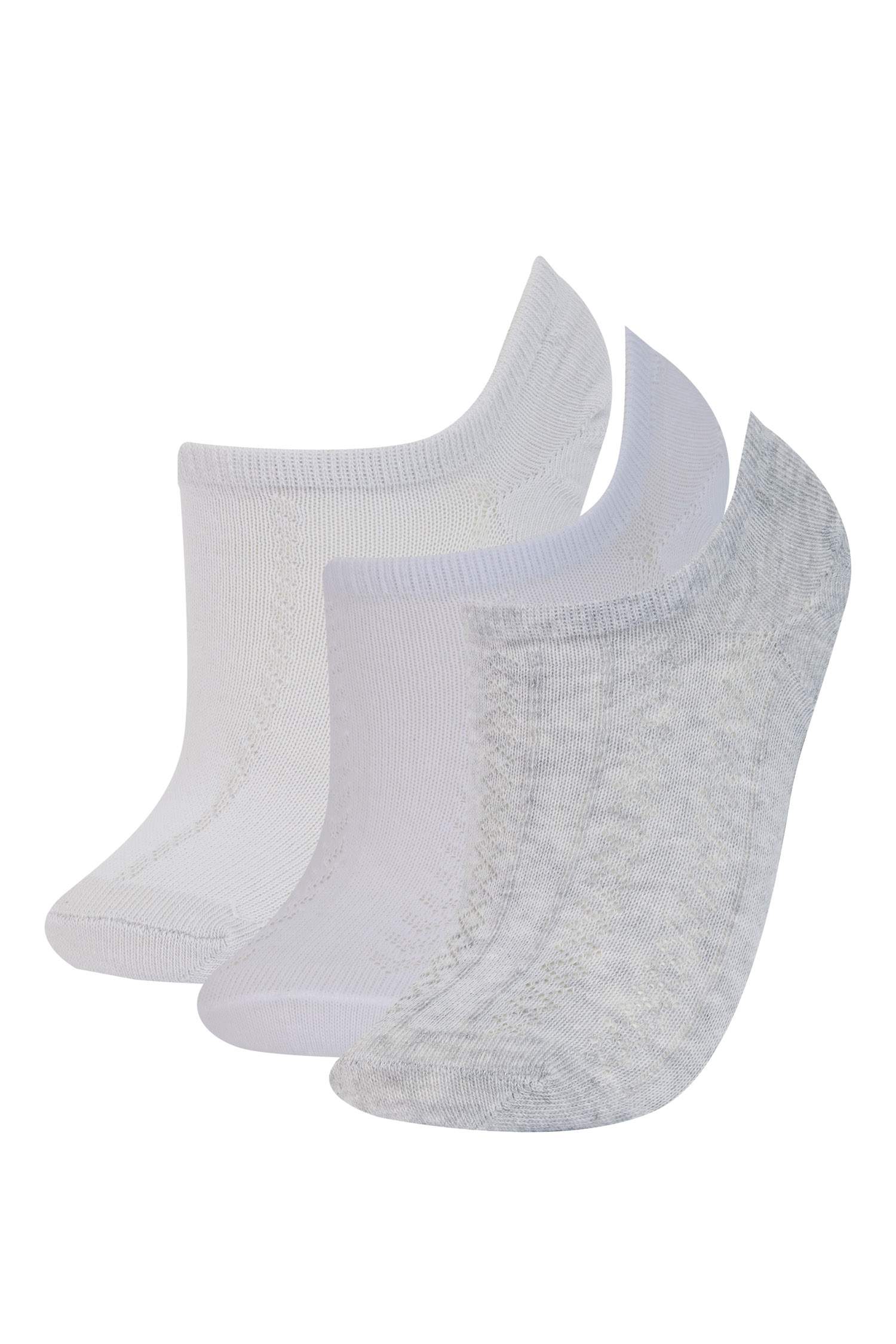 Женские носки-сникеры 3 в 1 из хлопка.