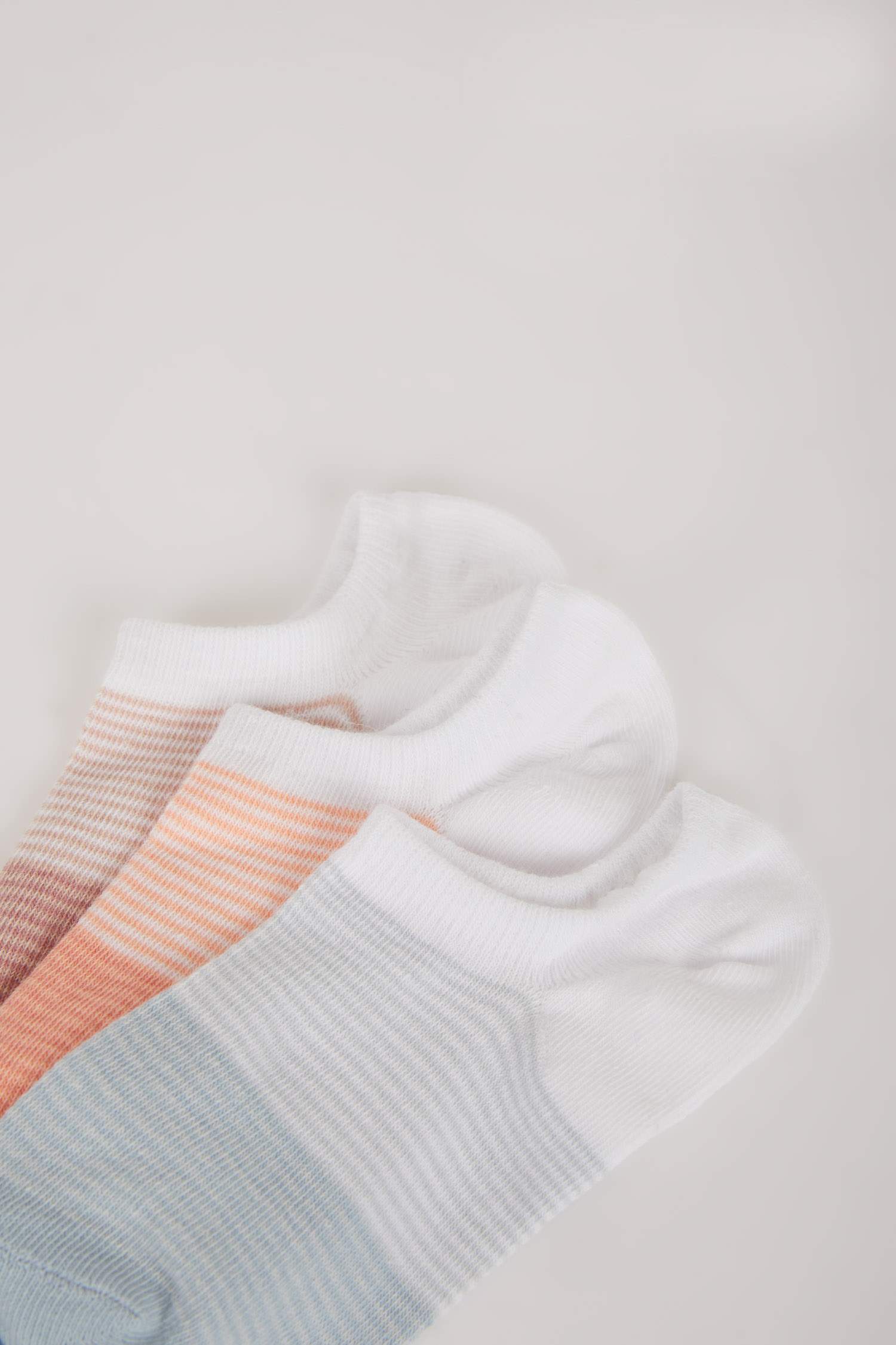 Kadın 3'lü Pamuklu Sneaker Çorap