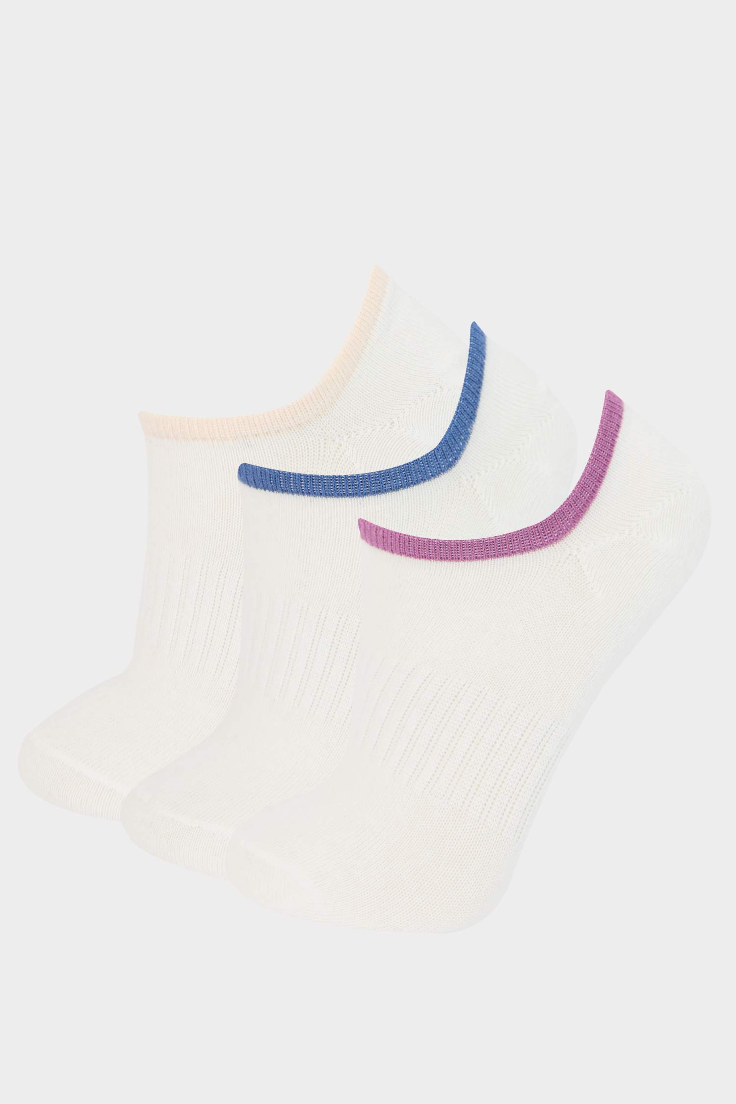 Kadın 3'lü Pamuklu Sneaker Çorap