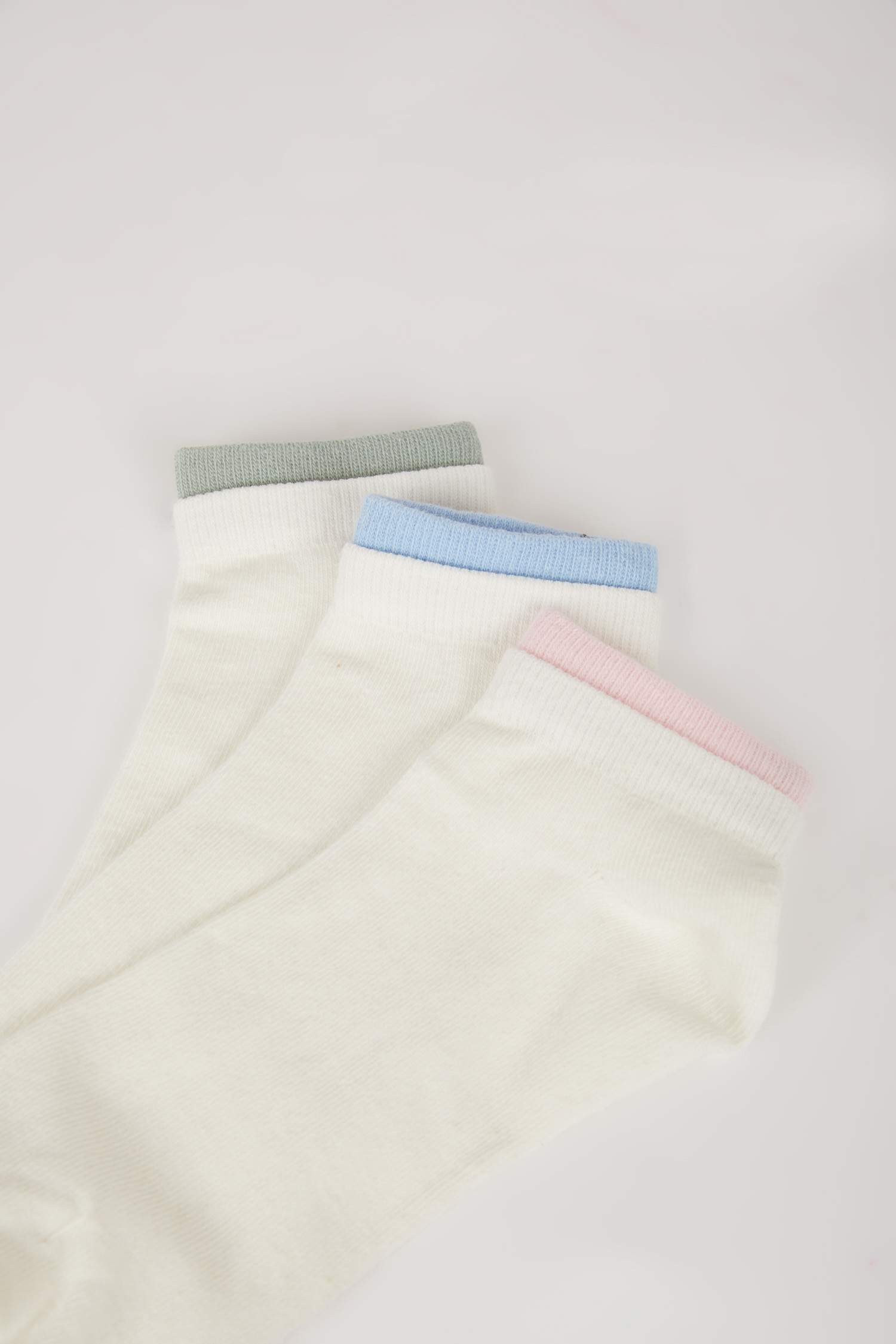 Kadın 3'lü Pamuklu Patik Çorap