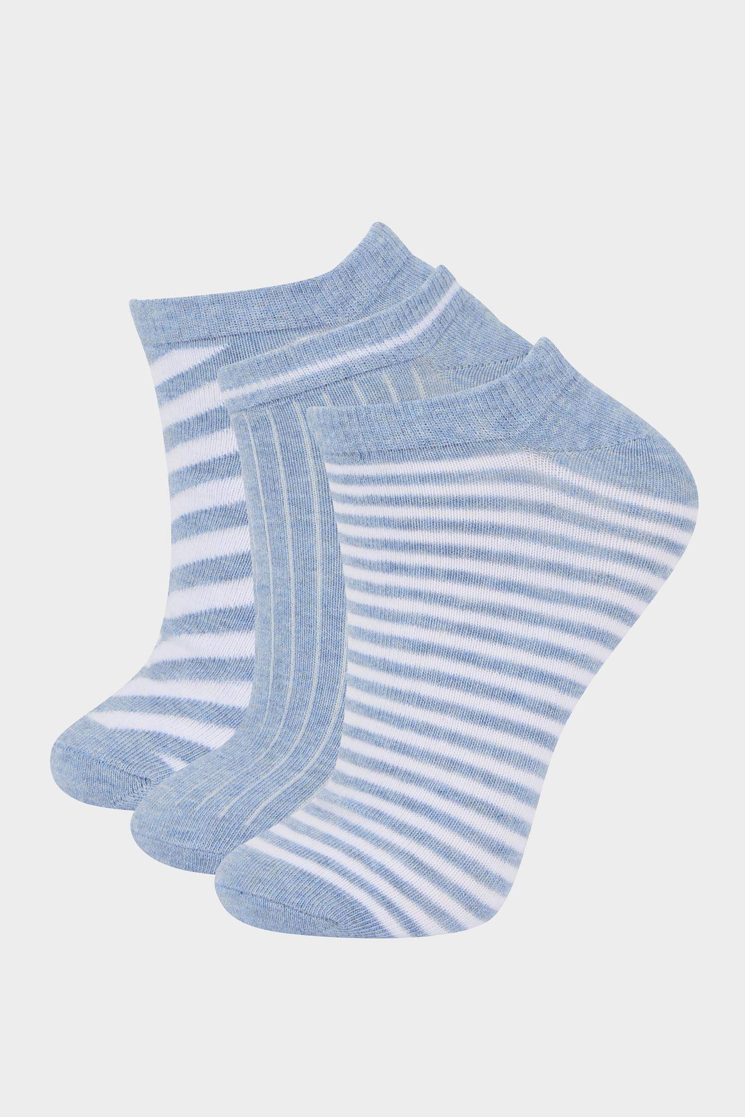 Lot de 3 paires de chaussettes courtes en coton pour femme