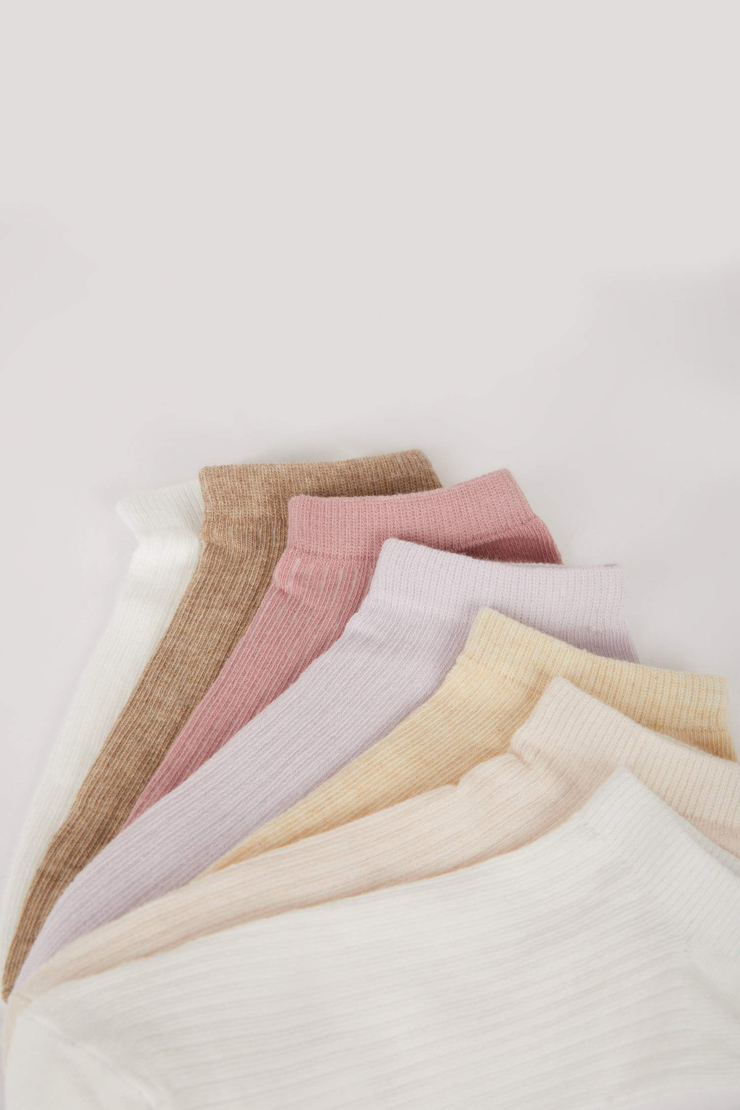 جوارب نسائي قطن قصيرة - 7 قطع