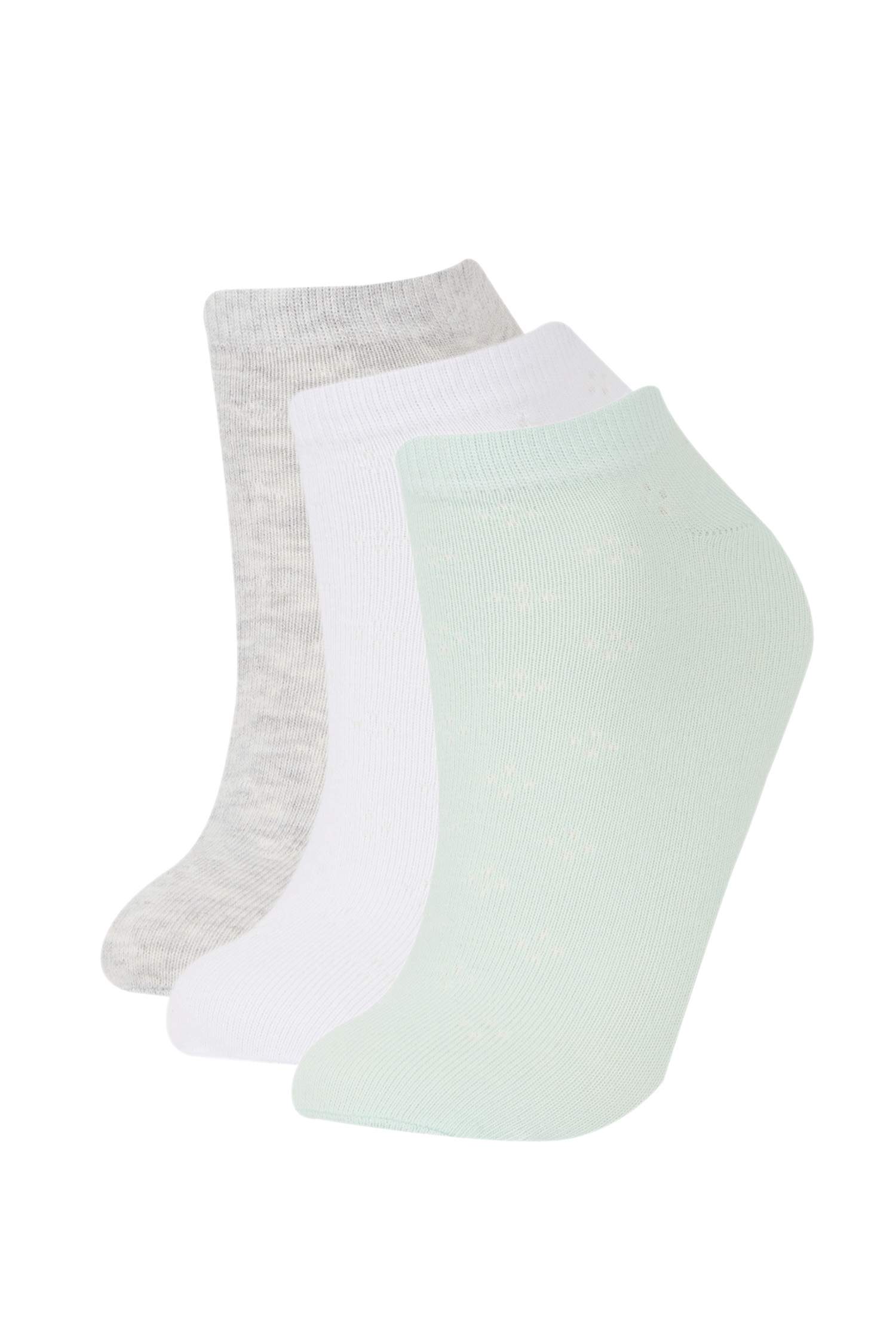 Lot de 3 paires de Chaussettes courtes en coton pour femme