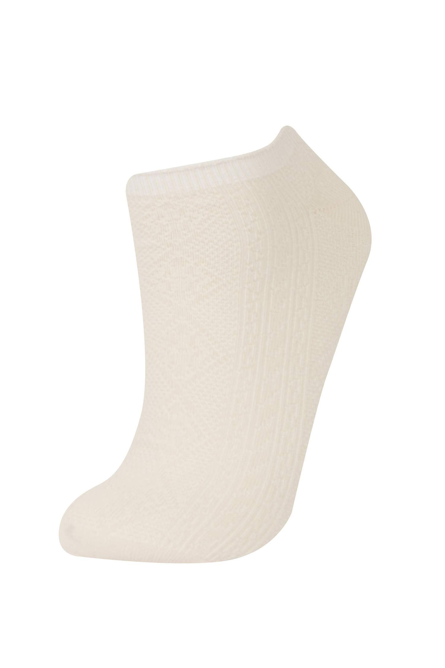 Kadın Rahat Lastikli 5'li Pamuklu Patik Çorap