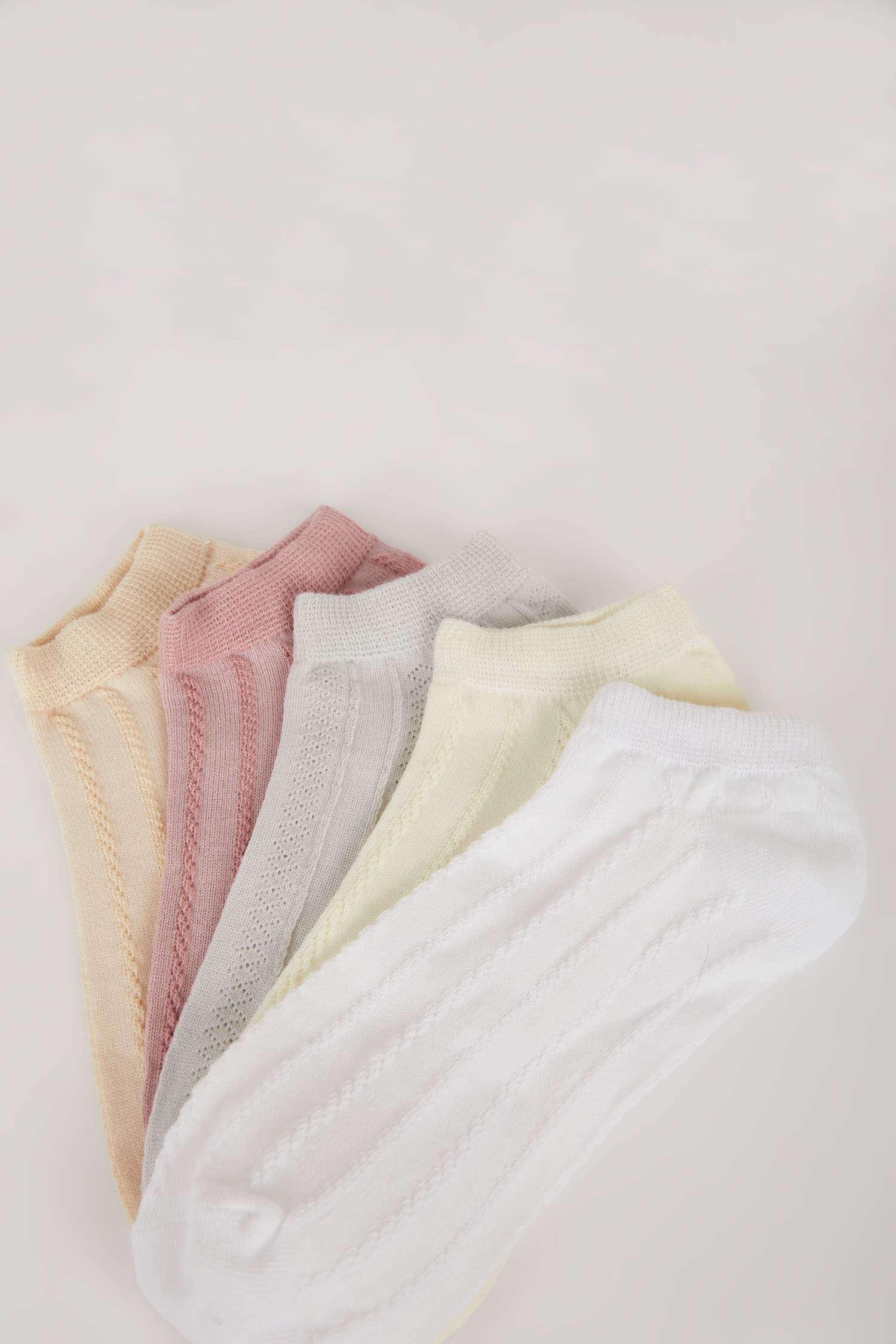 Kadın 5'li Pamuklu Patik Çorap