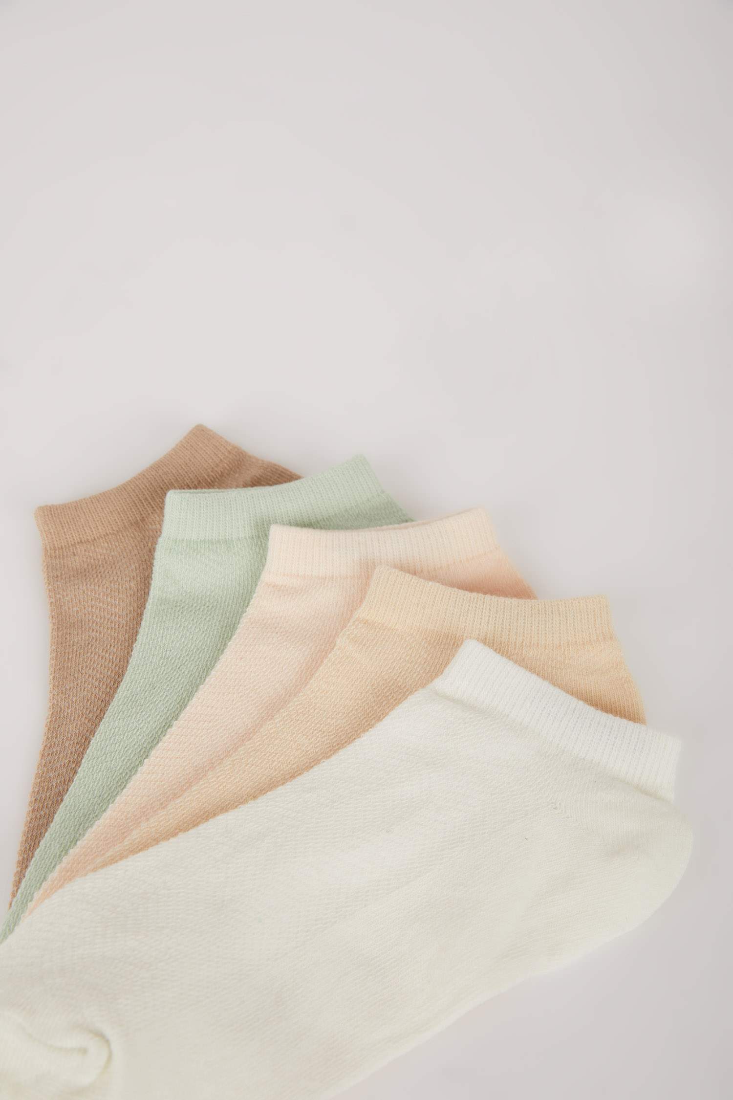 Kadın 5'li Pamuklu Patik Çorap