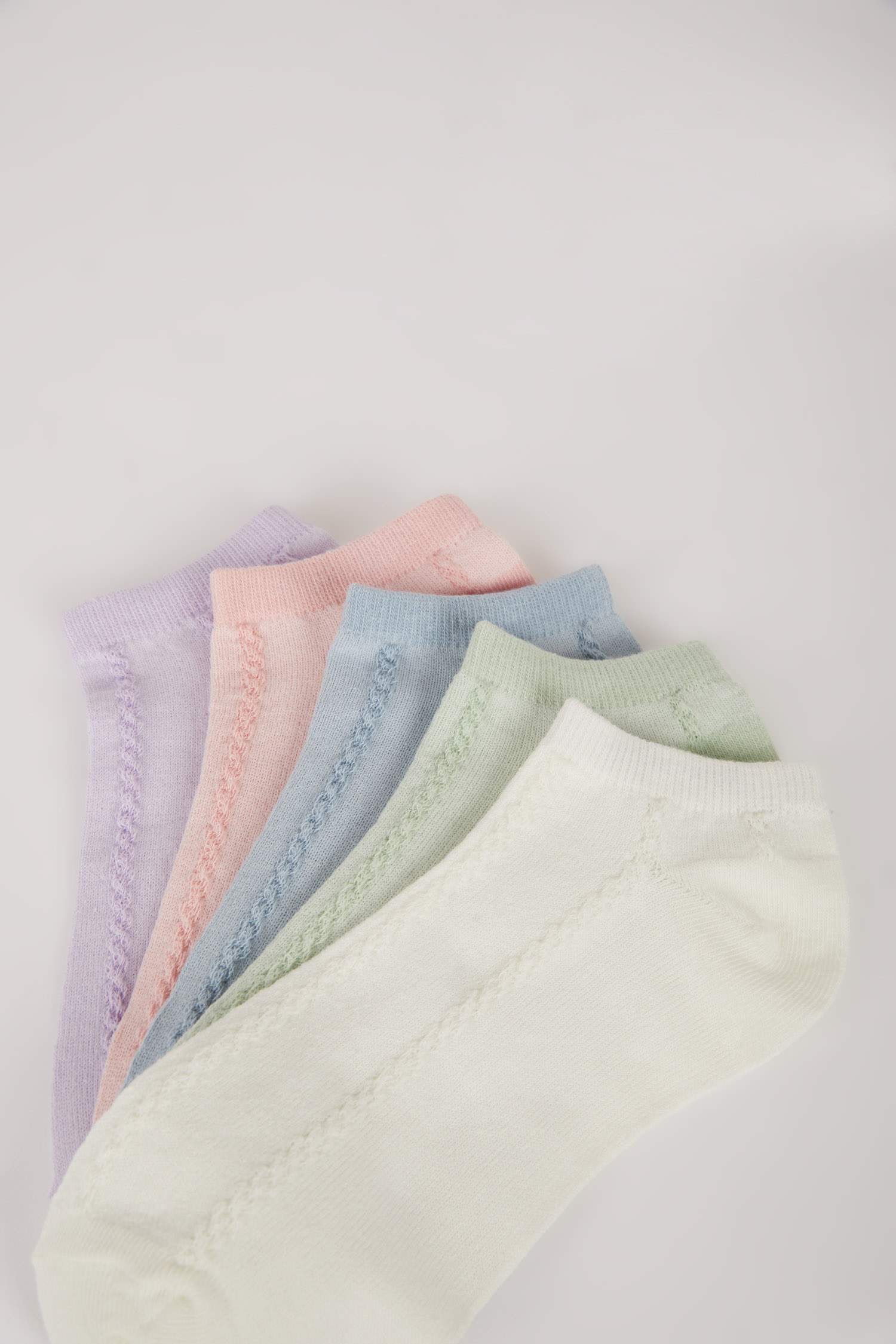 Женские 5 пар хлопковых низких носков