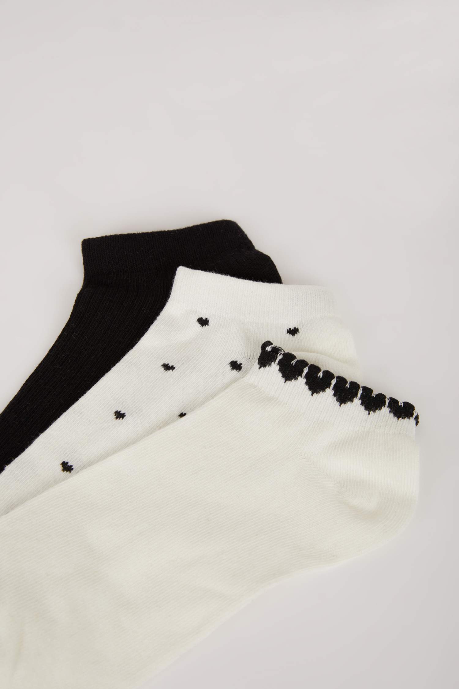Kadın 3'lü Pamuklu Patik Çorap