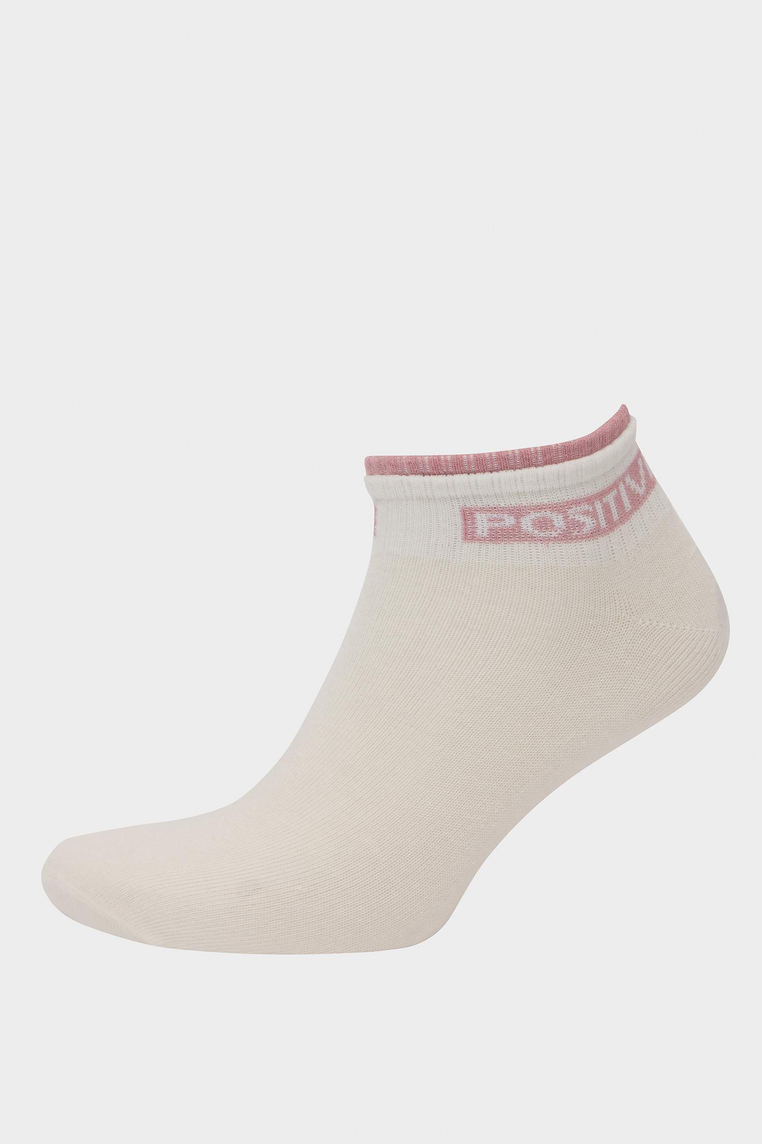 Woman Slogan 5 Piece Short Socks