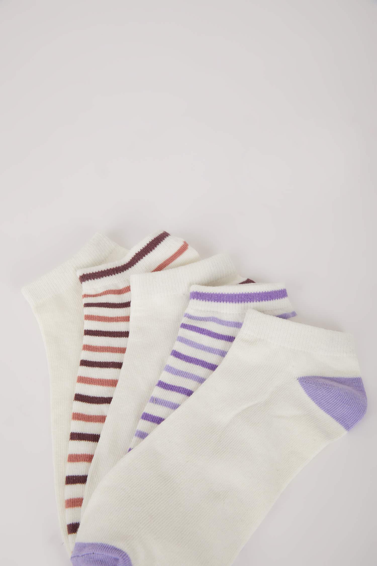 Kadın 5'li Pamuklu Patik Çorap