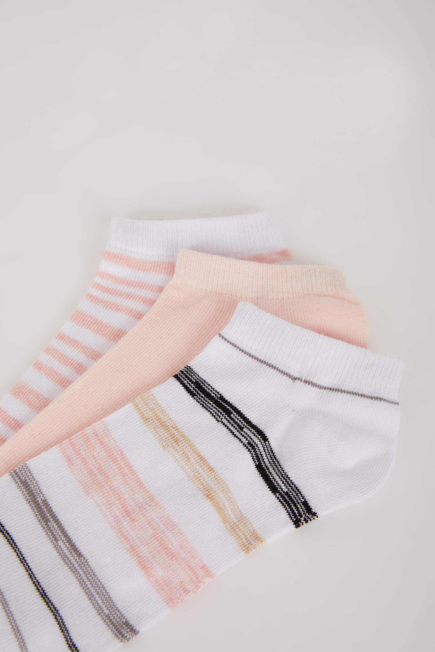 Kadın 3'lü Pamuklu Patik Çorap