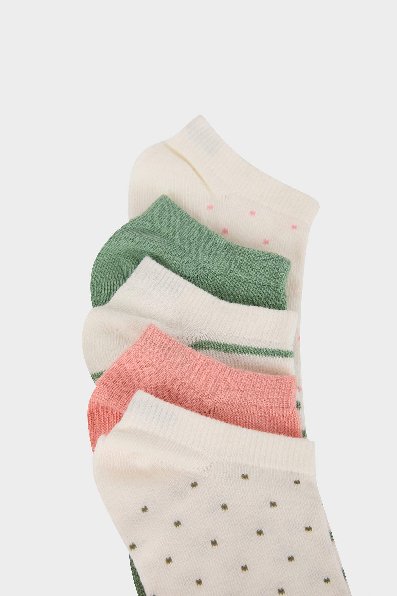 Kadın 5'li Pamuklu Patik Çorap