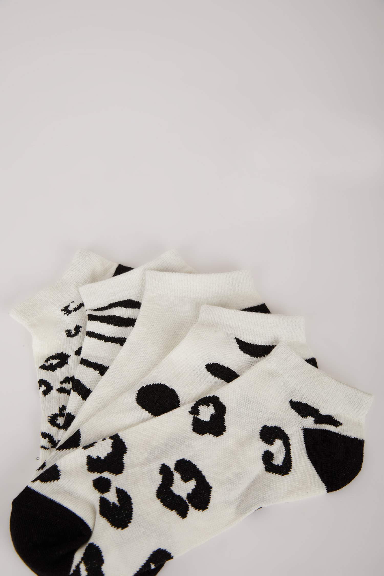Kadın 5'li Pamuklu Patik Çorap