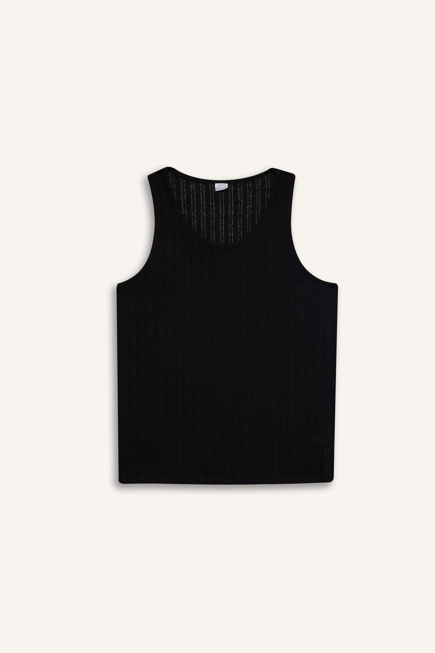Slim Fit Ribana Crew Neck Tank Top