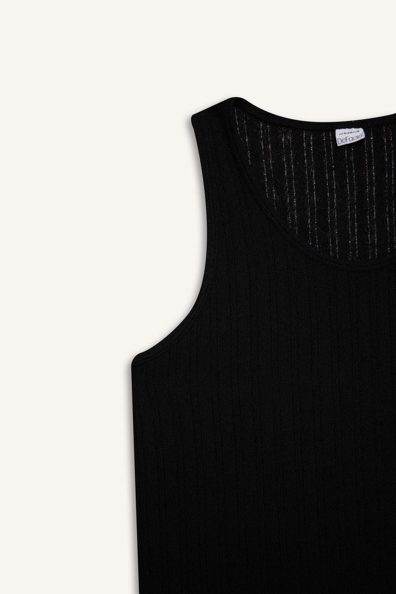 Slim Fit Ribana Crew Neck Tank Top