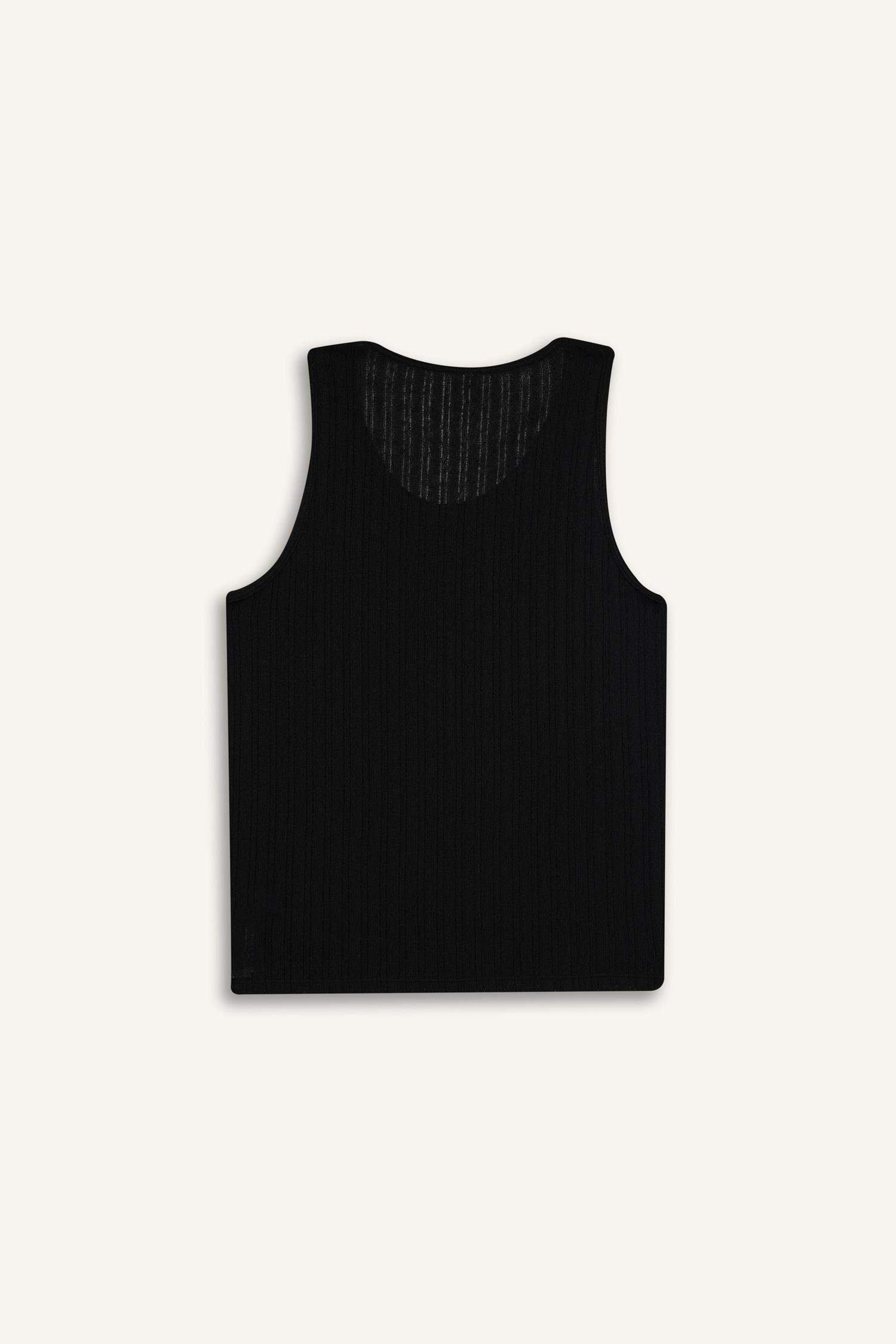 Slim Fit Ribana Crew Neck Tank Top