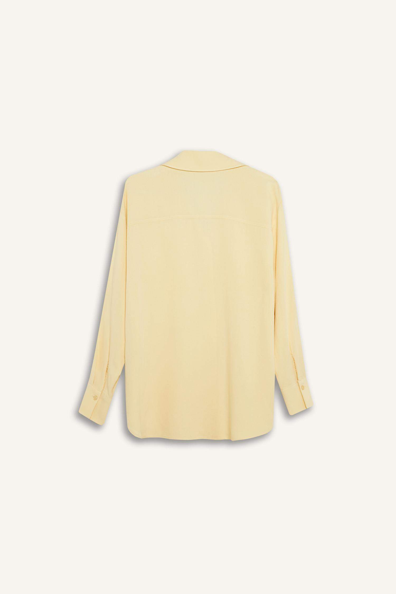 Рубашка с длинными рукавами из льняной смеси, оверсайз