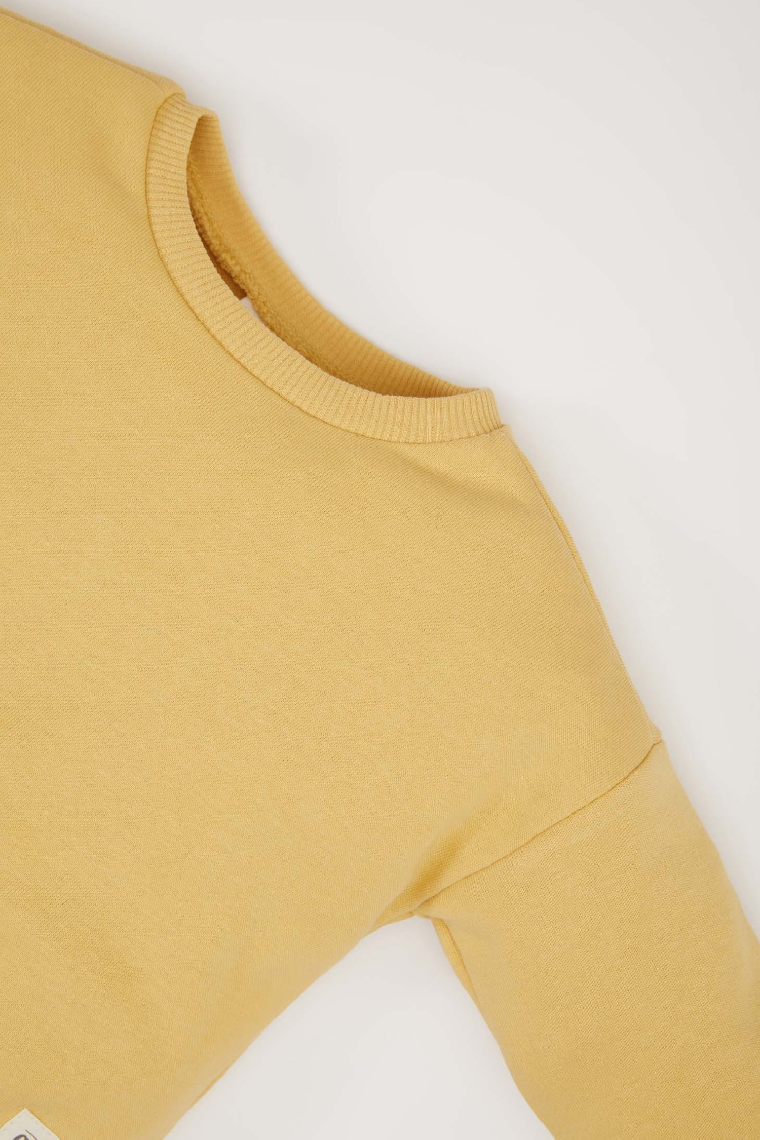 Kız Bebek 2'li Takım Dokuma Etiketli Sweatshirt Beli Lastikli Tayt