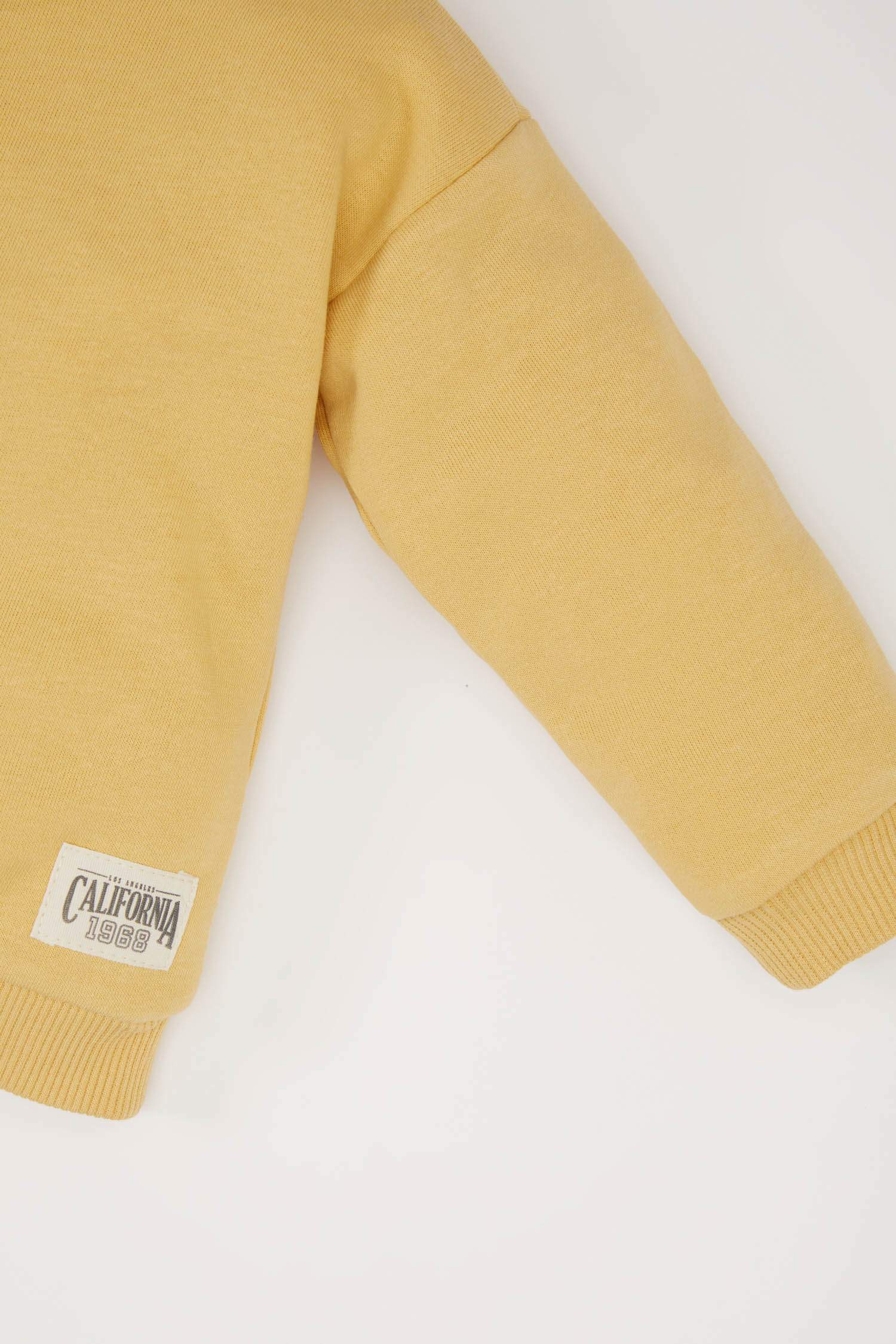 Kız Bebek 2'li Takım Dokuma Etiketli Sweatshirt Beli Lastikli Tayt