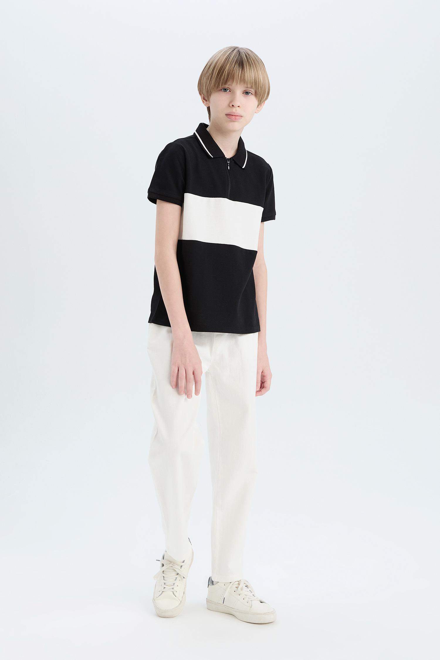 Erkek Çocuk Carrot Fit Havuç Kesim Standart Paça Gabardin Pantolon