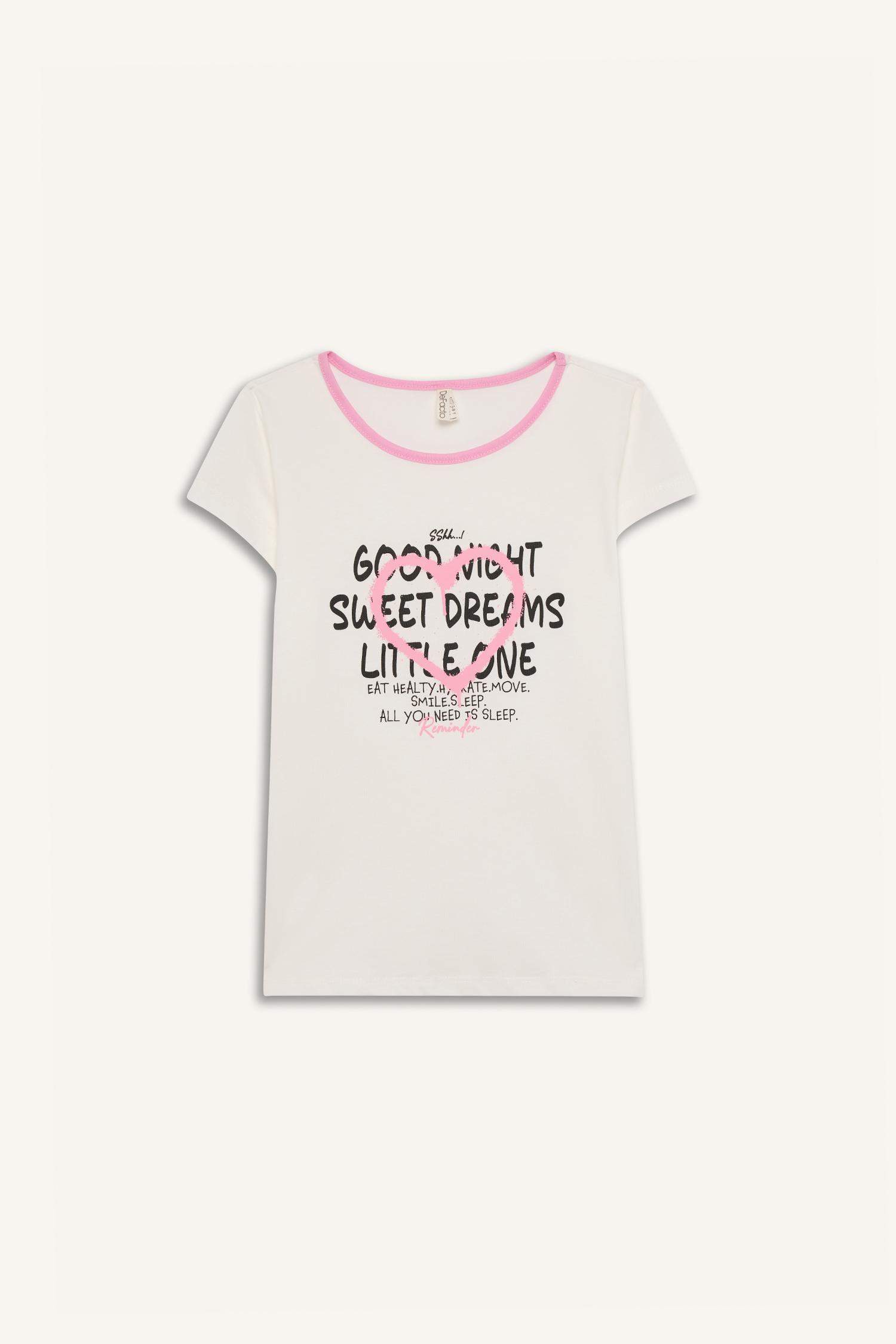 Girl Printed Top Bottom 2 Piece Pajama Set