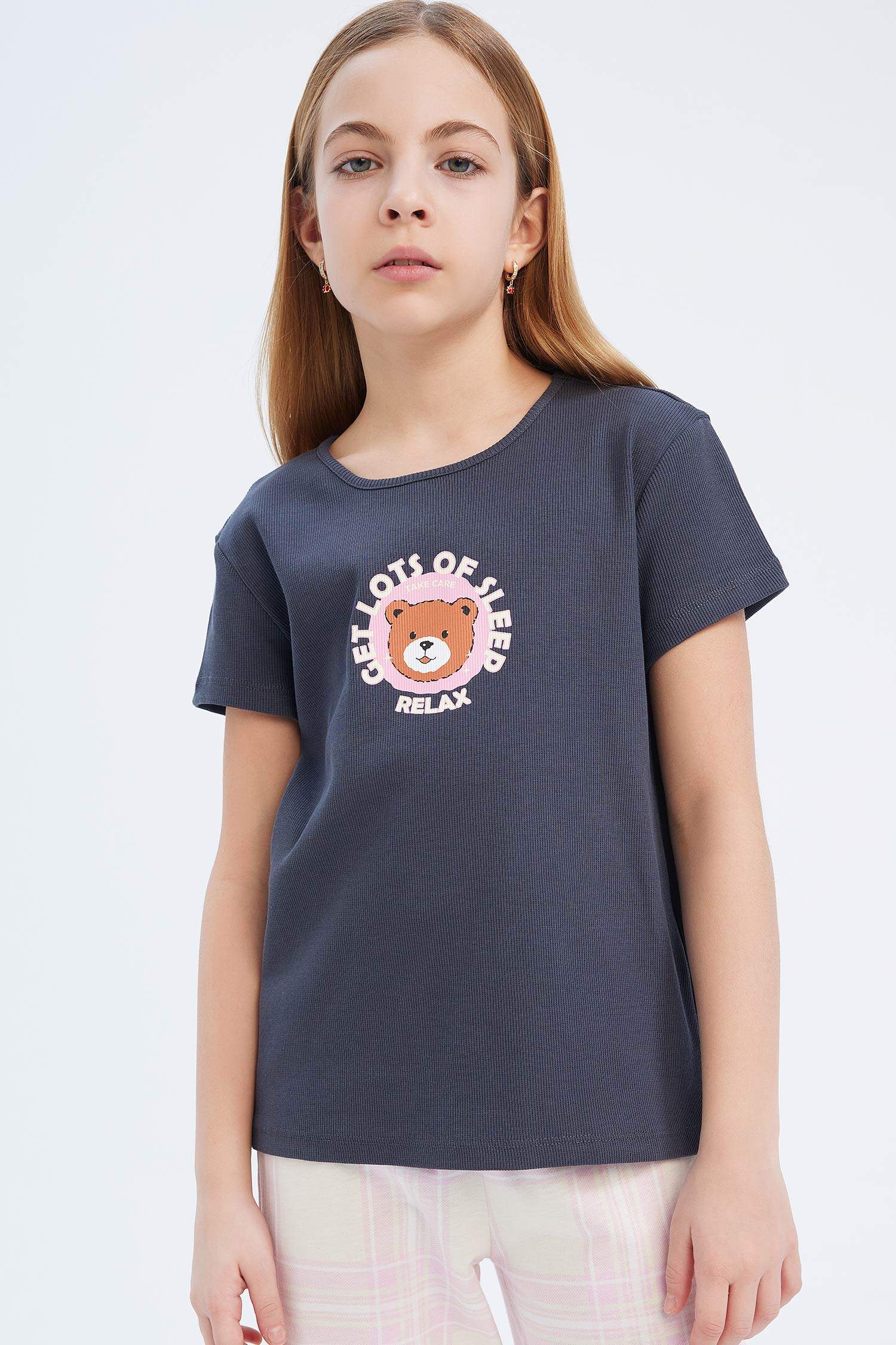 Пижамный комплект: Футболка и брюки с принтом для девочек