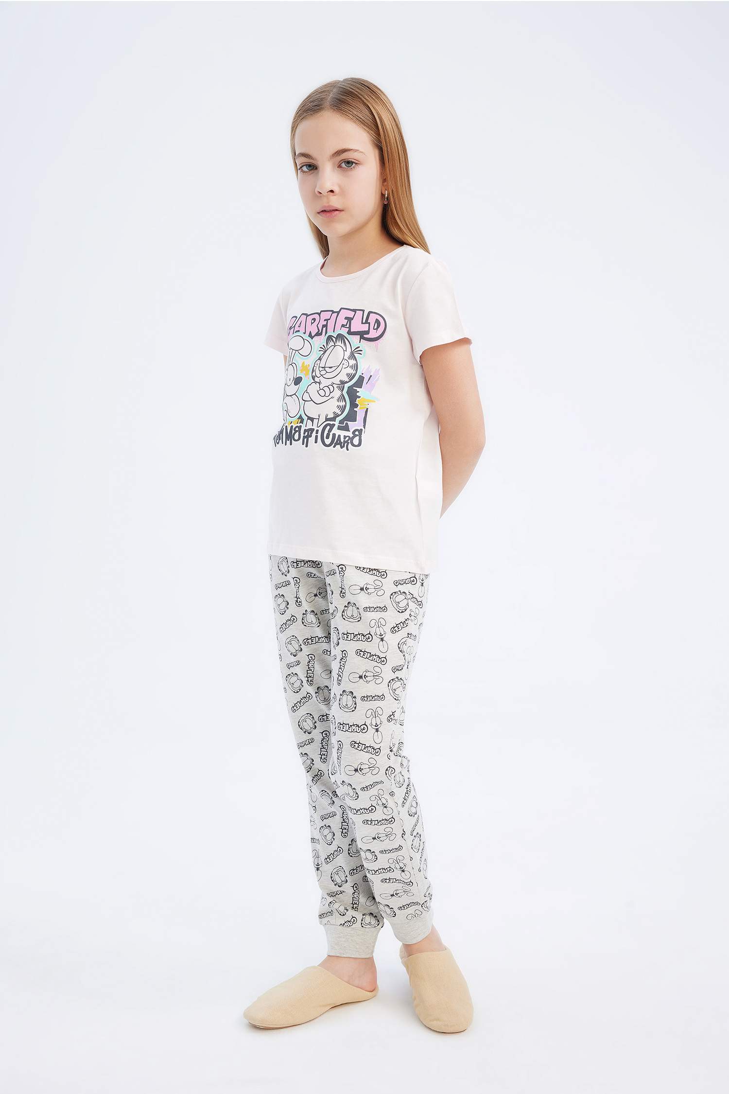 Пижамный комплект с принтом Garfield для девочек