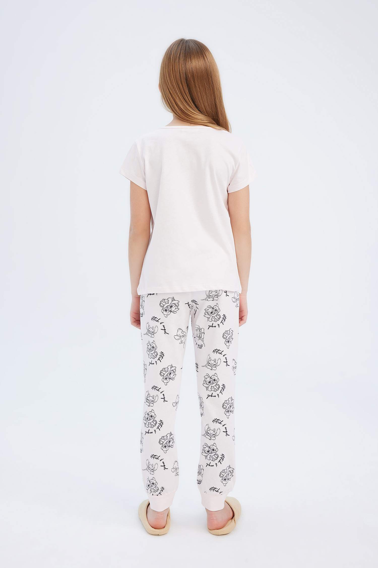 Girl Disney Lilo & Stitch Top Bottom 2 Piece Pajama Set