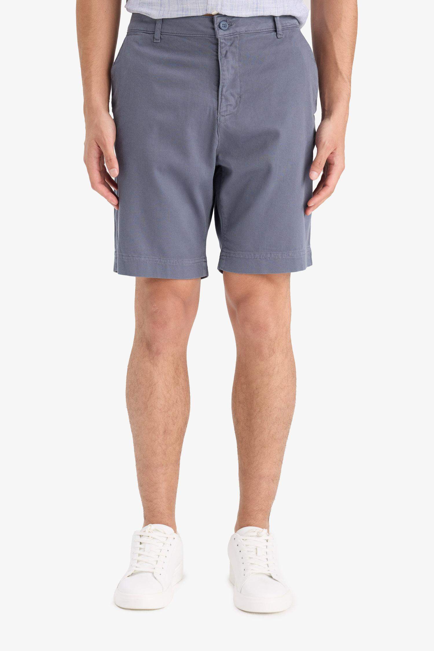 Regular Fit Textured Bermuda Shorts
