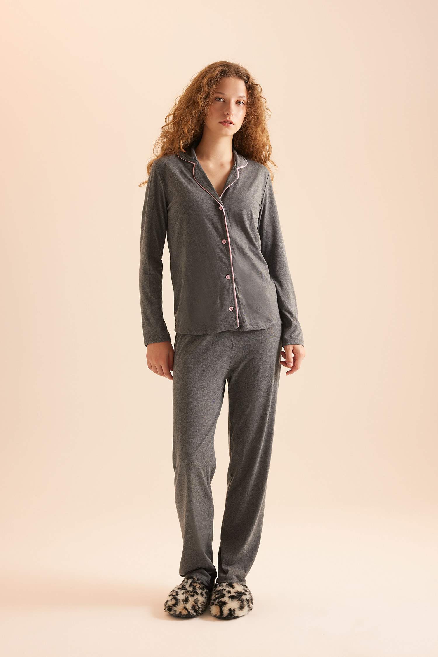 Pijama Takımı Regular Fit Uzun Kollu Üst Uzun Alt