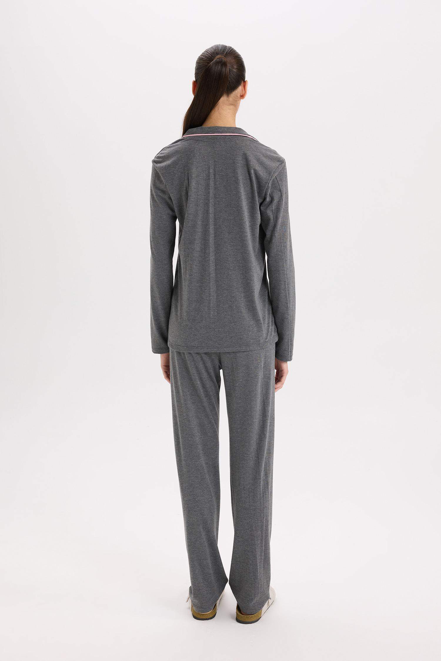 Pijama Takımı Regular Fit Uzun Kollu Üst Uzun Alt