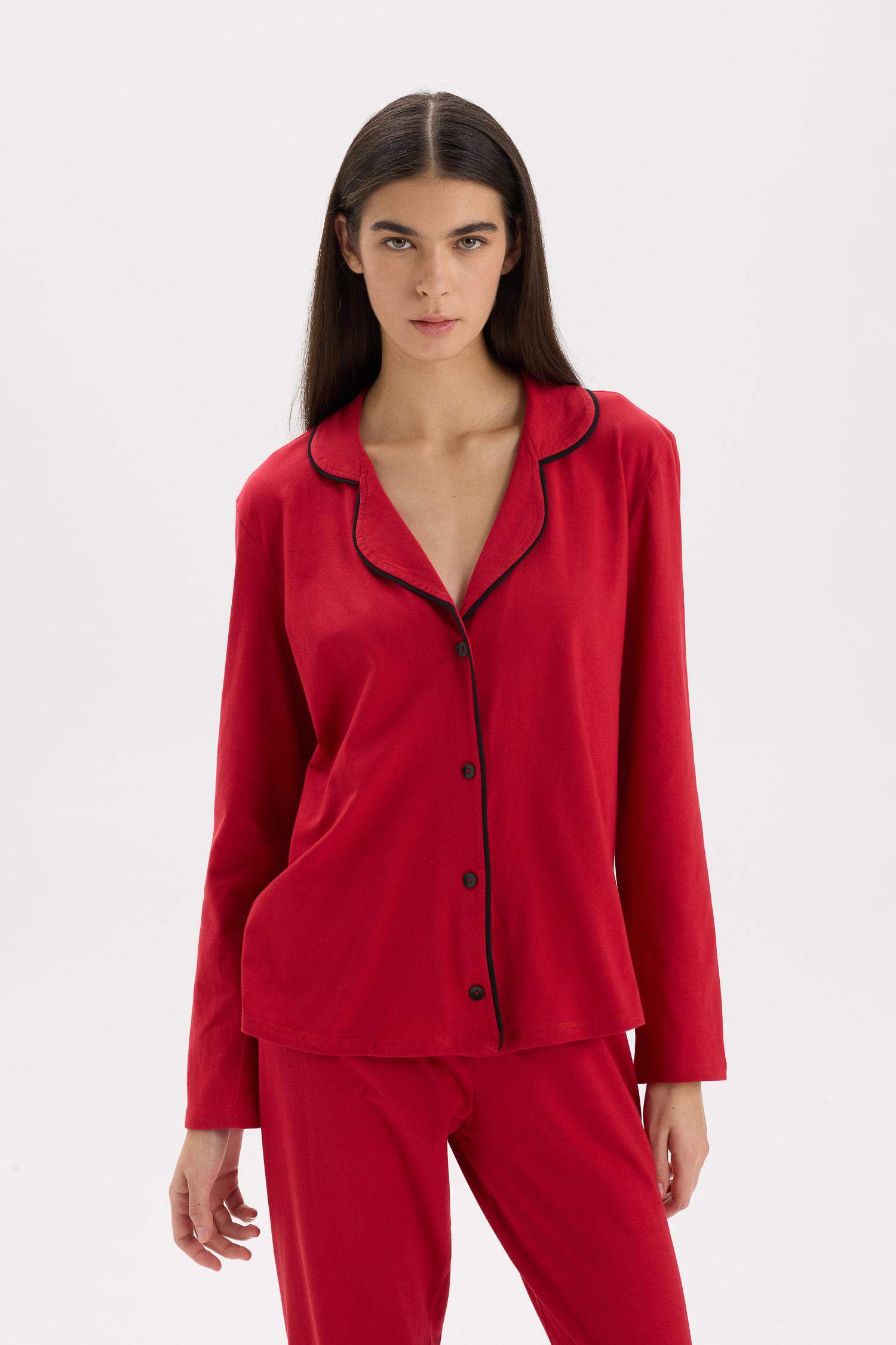 Pijama Takımı Regular Fit Uzun Kollu Üst Uzun Alt-Fall in Love